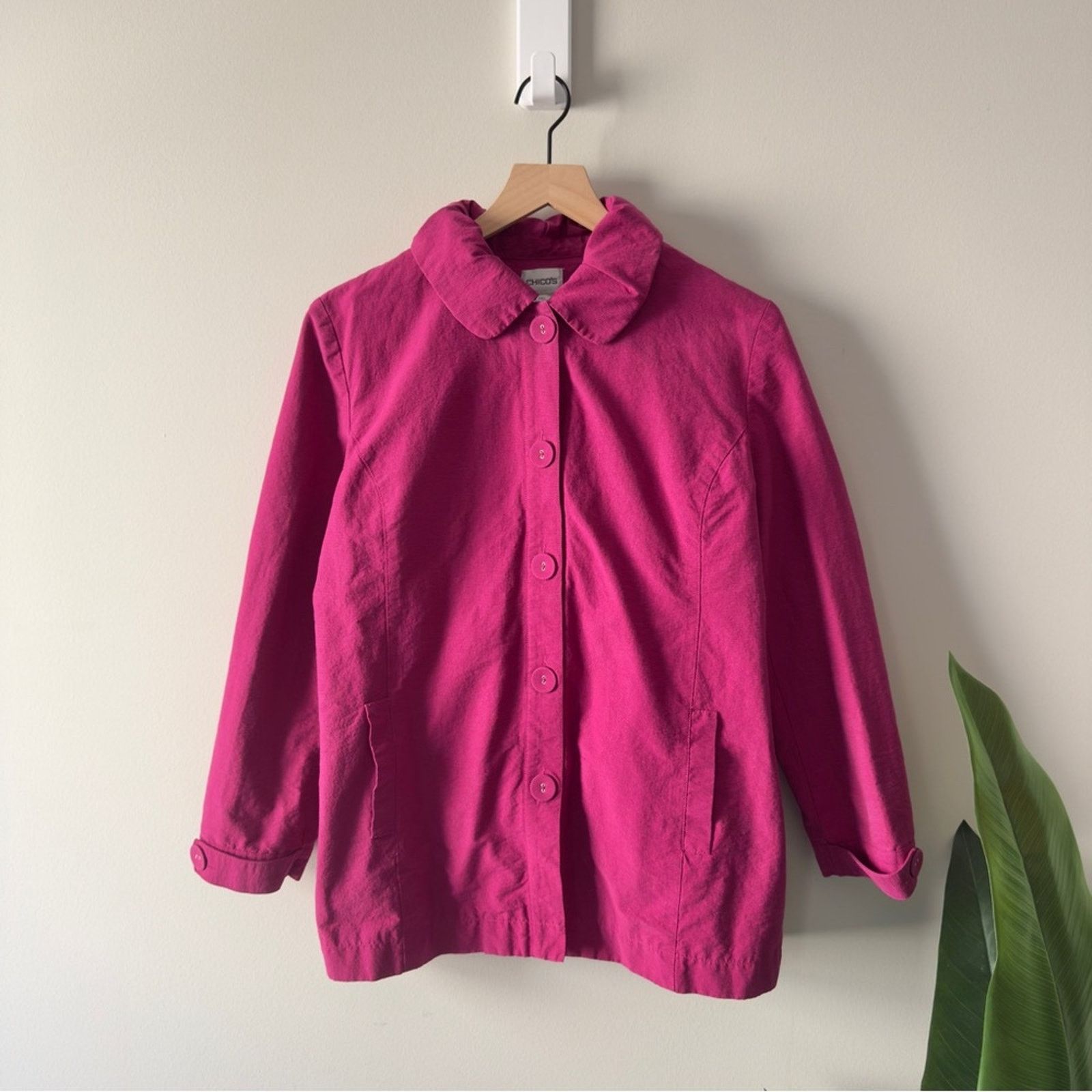 Chicos Chico’s 2000s Vintage Y2K Sparkly Vibrant Pink Button-Up EUC Size L / US 10 / IT 46 - 3 Thumbnail