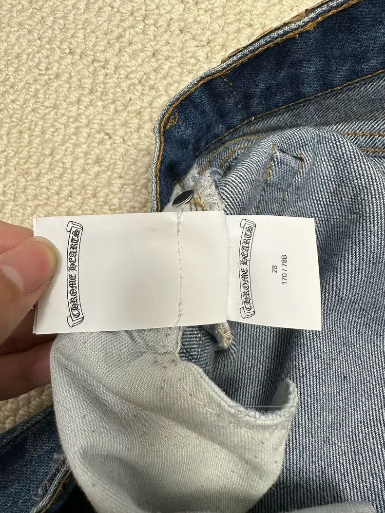 Chrome Hearts CHROME HEARTS 28 Vintage 80s Levis bottom cross leather jea Size 28" / US 6 / IT 42 - 9 Thumbnail