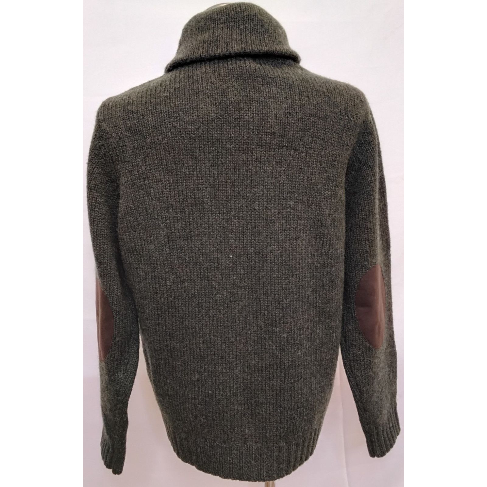 L.L. Bean L.L. Bean Shetland Wool Sweater Men's L Green Elbow Patches Size US L / EU 52-54 / 3 - 3 Thumbnail