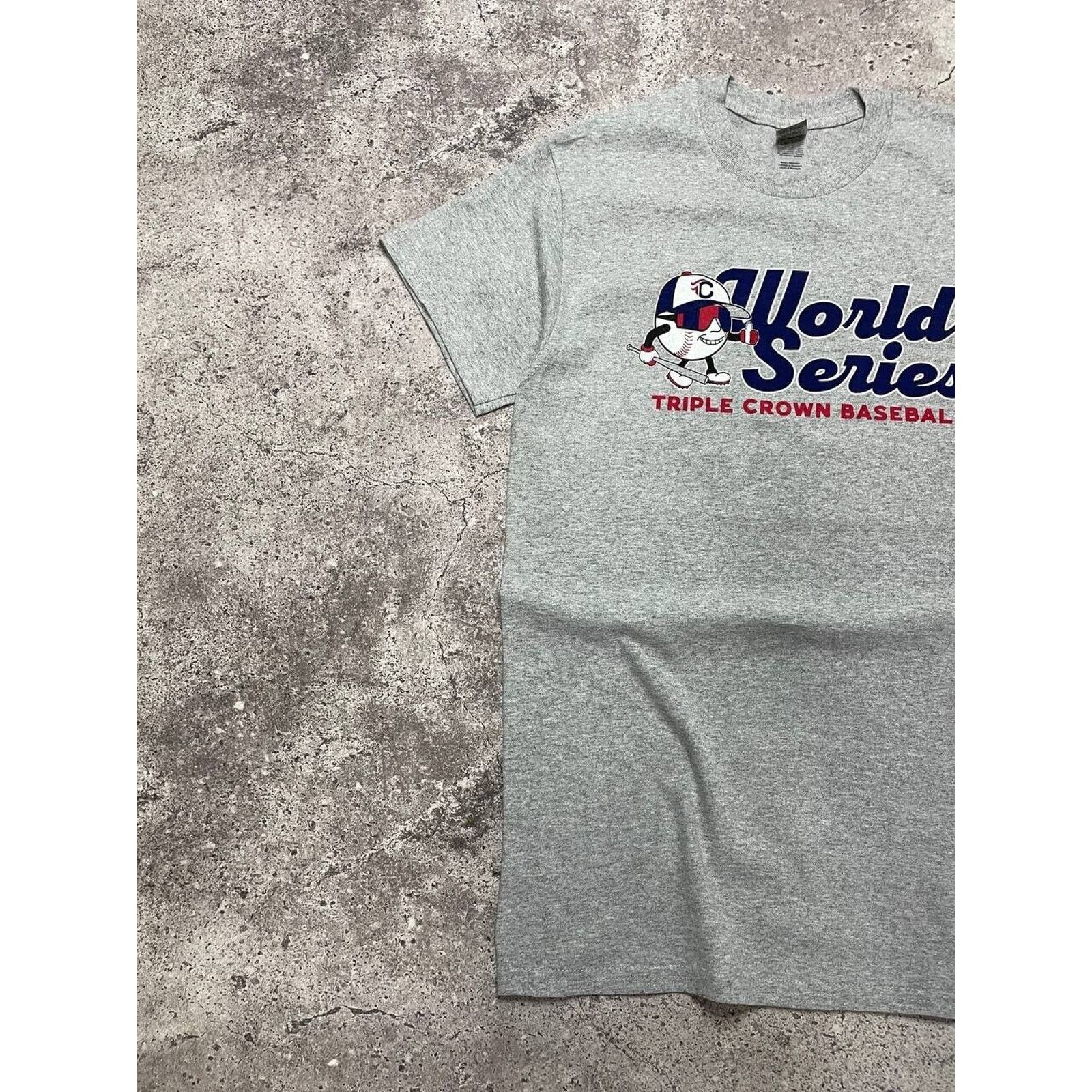 Gildan × Vintage Vintage Triple Crown Baseball World Series Tee Gray S 90s Size US S / EU 44-46 / 1 - 2 Thumbnail