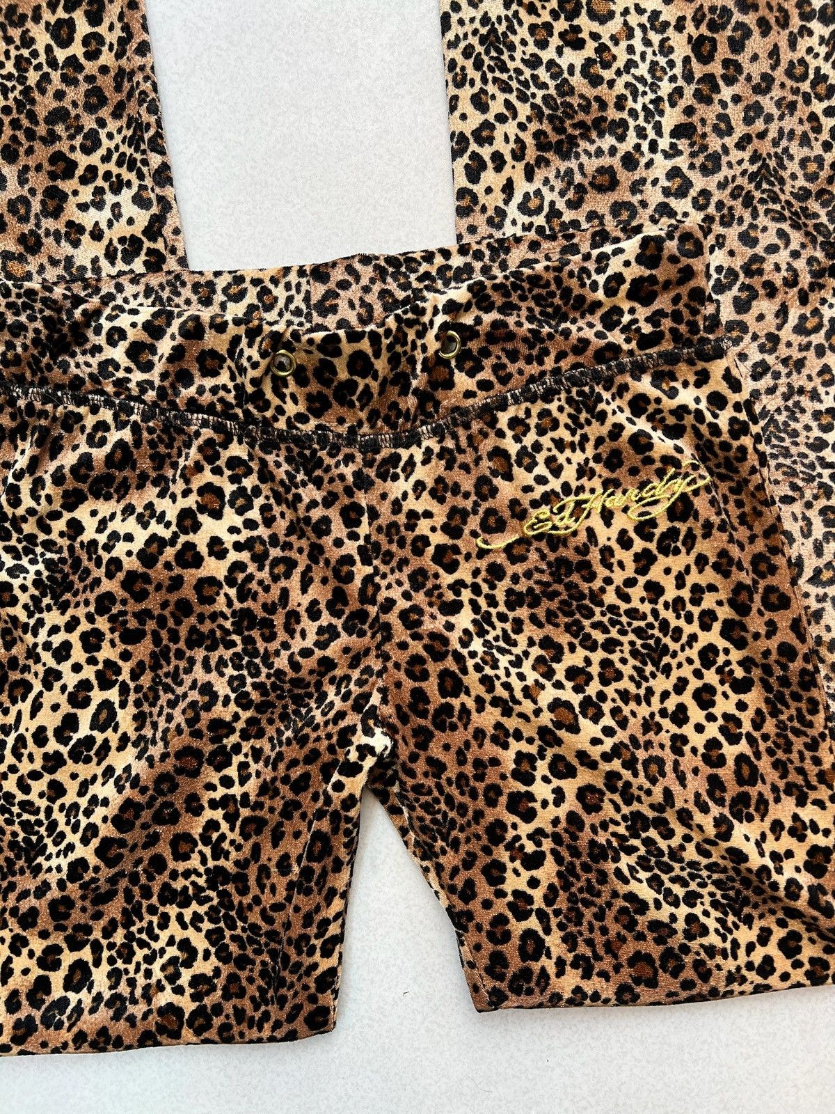Ed Hardy Ed Hardy Leopard Printed Velvet Track Suit Size S / US 4 / IT 40 - 8 Thumbnail