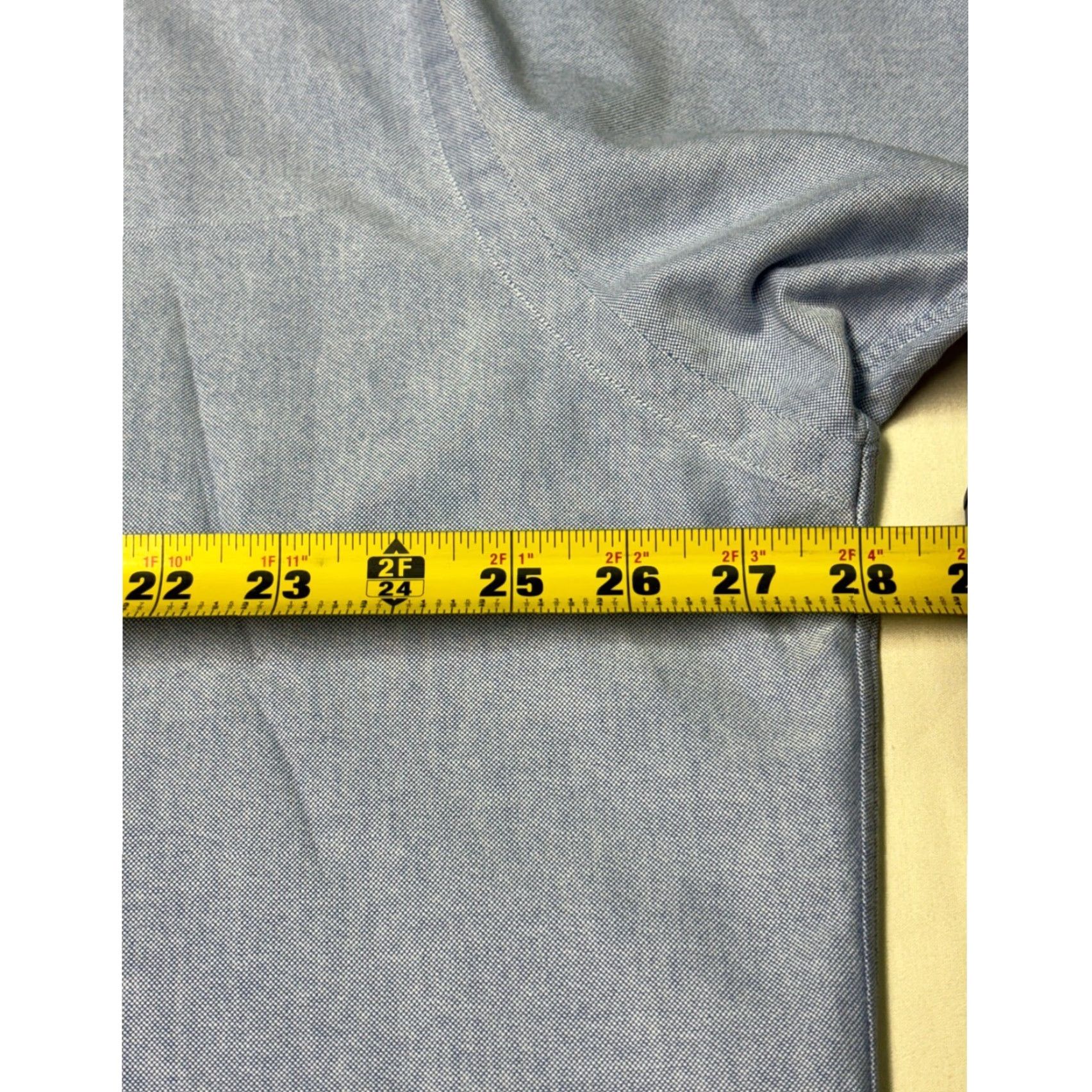 Ralph Lauren Ralph Lauren Mens Button-Down Long Sleeve Dress Shirt Blue Yarmouth Cotton Size 46R - 7 Thumbnail
