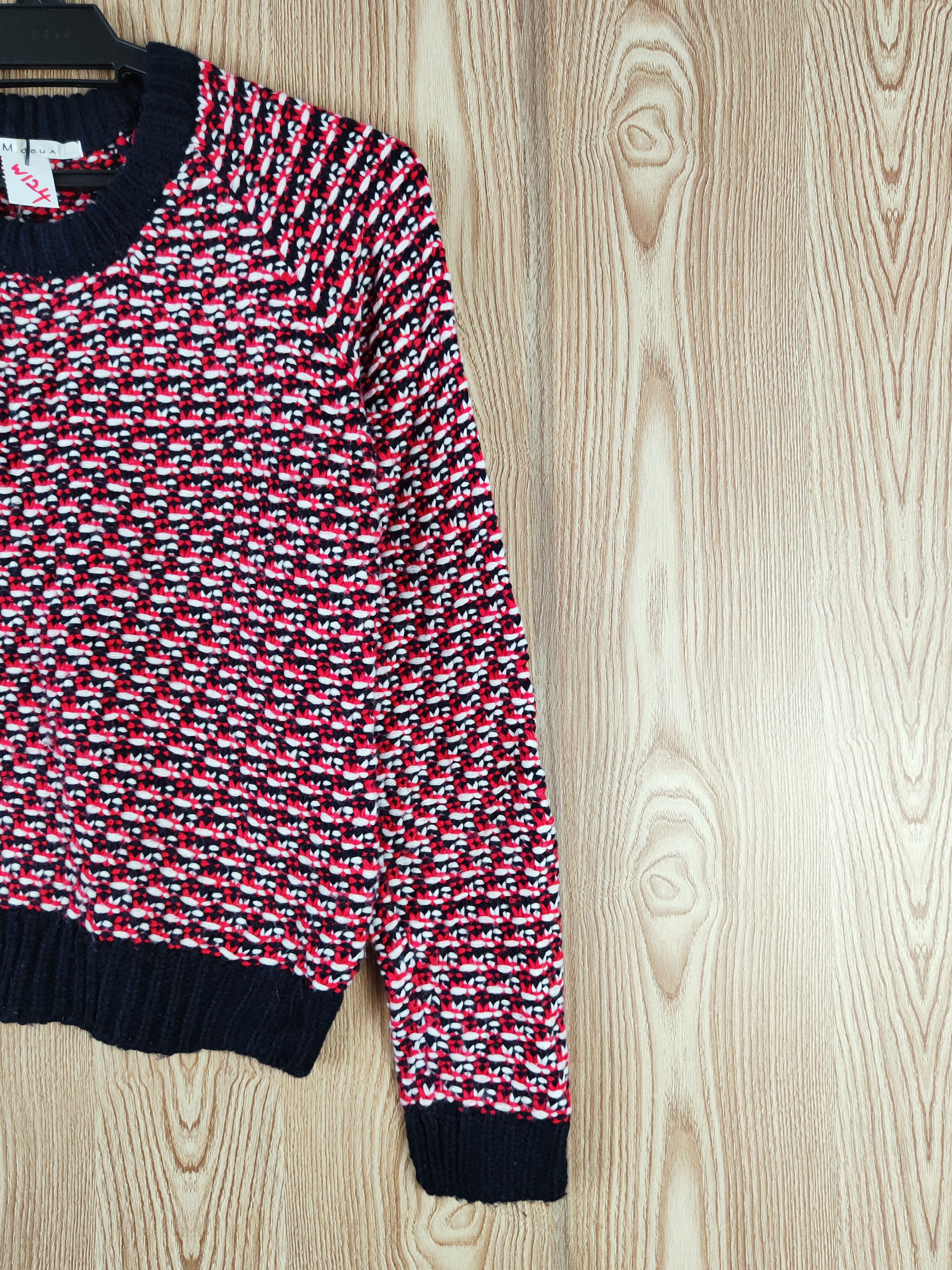 Japanese Brand M.deux Red Knitwear Sweatshirts #W124 Size XS / US 0-2 / IT 36-38 - 5 Thumbnail