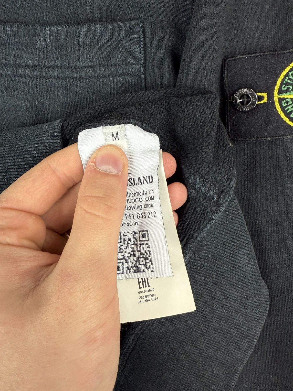 Stone Island Black Stone Island sweatshirt with pocket chest Size US M / EU 48-50 / 2 - 7 Thumbnail