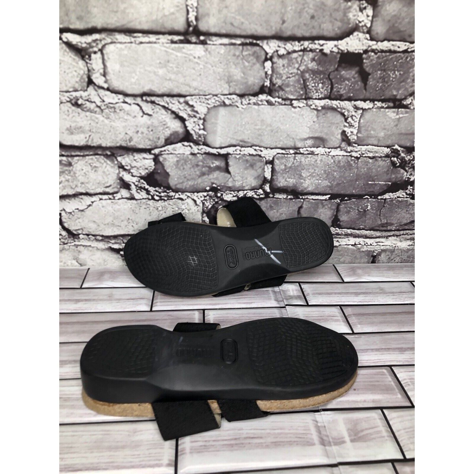 Other Munro American Black Textile Toe Slides Cork Wedge Sandals W Size US 6 / IT 36 - 6 Thumbnail