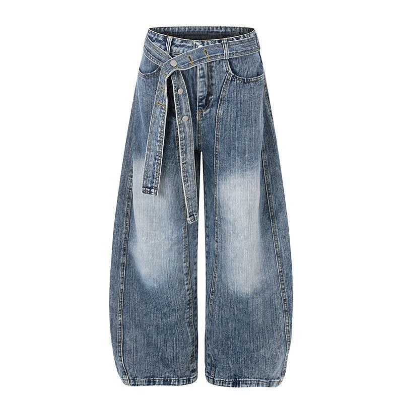 Vintage Men's Vintage Washed & Distressed Paneled Curved-Leg Jeans Size US 32 / EU 48 - 1 Thumbnail