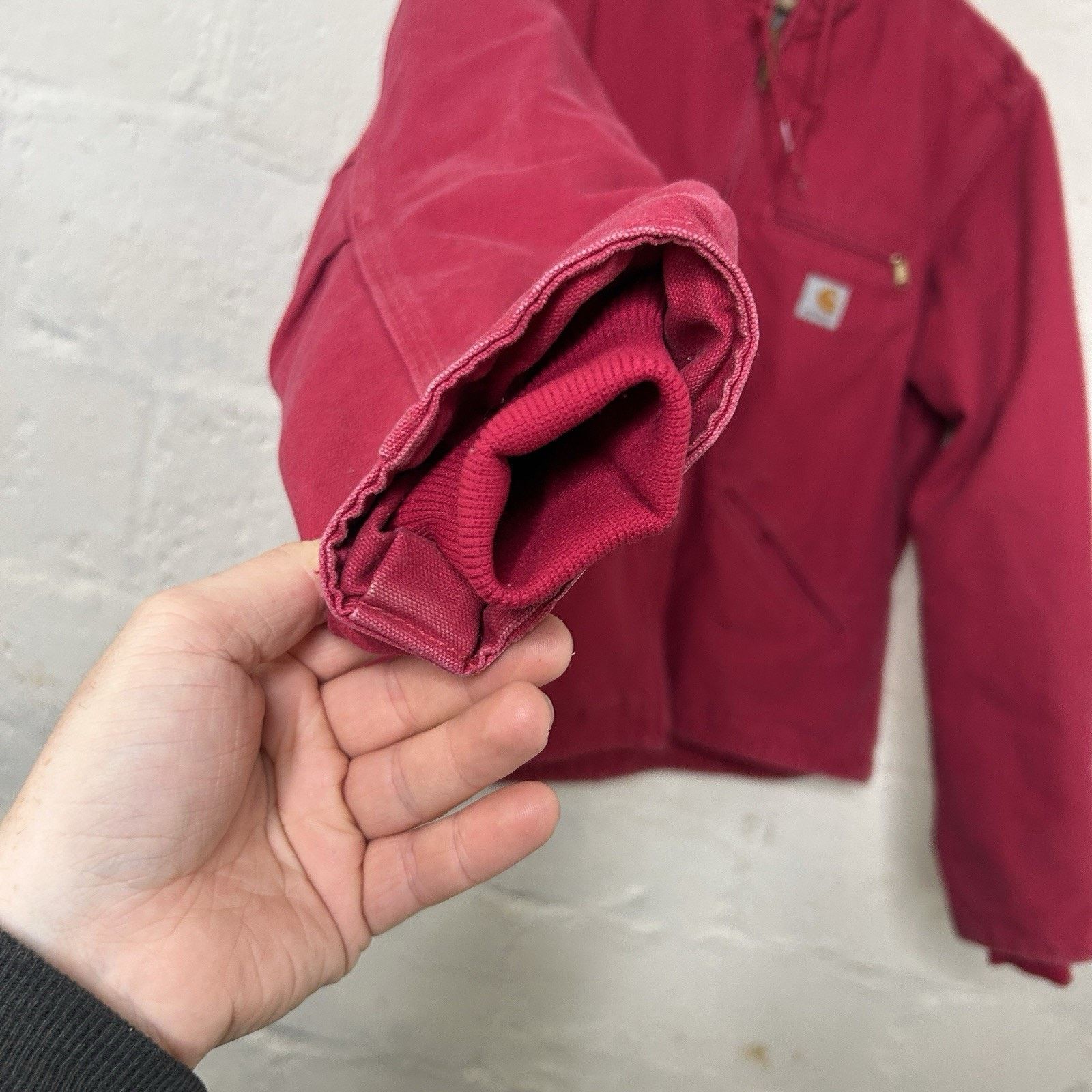 Carhartt Carhartt Sherpa-Lined Hooded Detroit Jacket “Scarlet” WJ141 Size US L / EU 52-54 / 3 - 6 Thumbnail