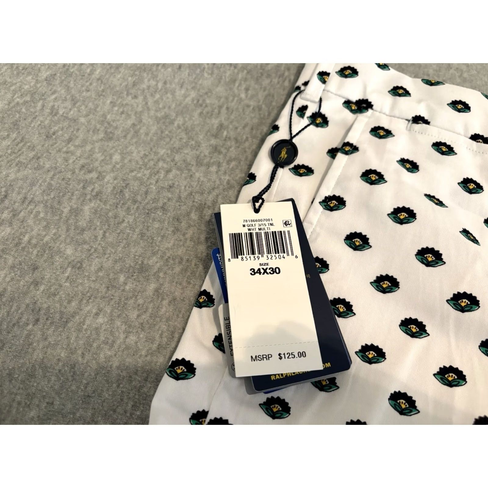 Polo Ralph Lauren Polo Ralph Lauren Golf Pants Floral White Mens 34x30 NWT Tailored Fit Cotton Elastane Flat Front Pinstripe? Size US S / EU 44-46 / 1 - 3 Thumbnail