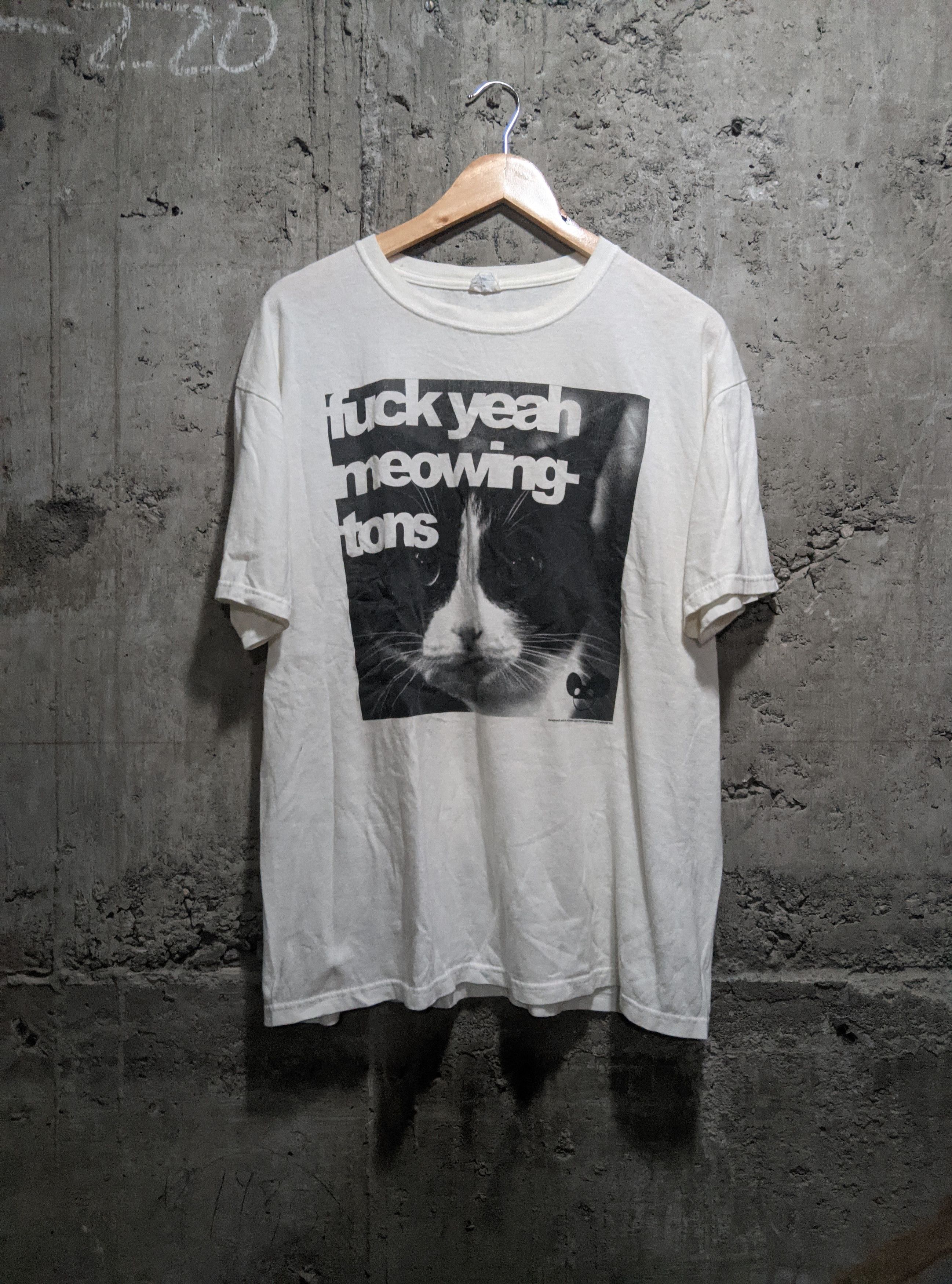 Vintage 2000s deadmau5 meowingtons edm tshirt, image size:2595x3500