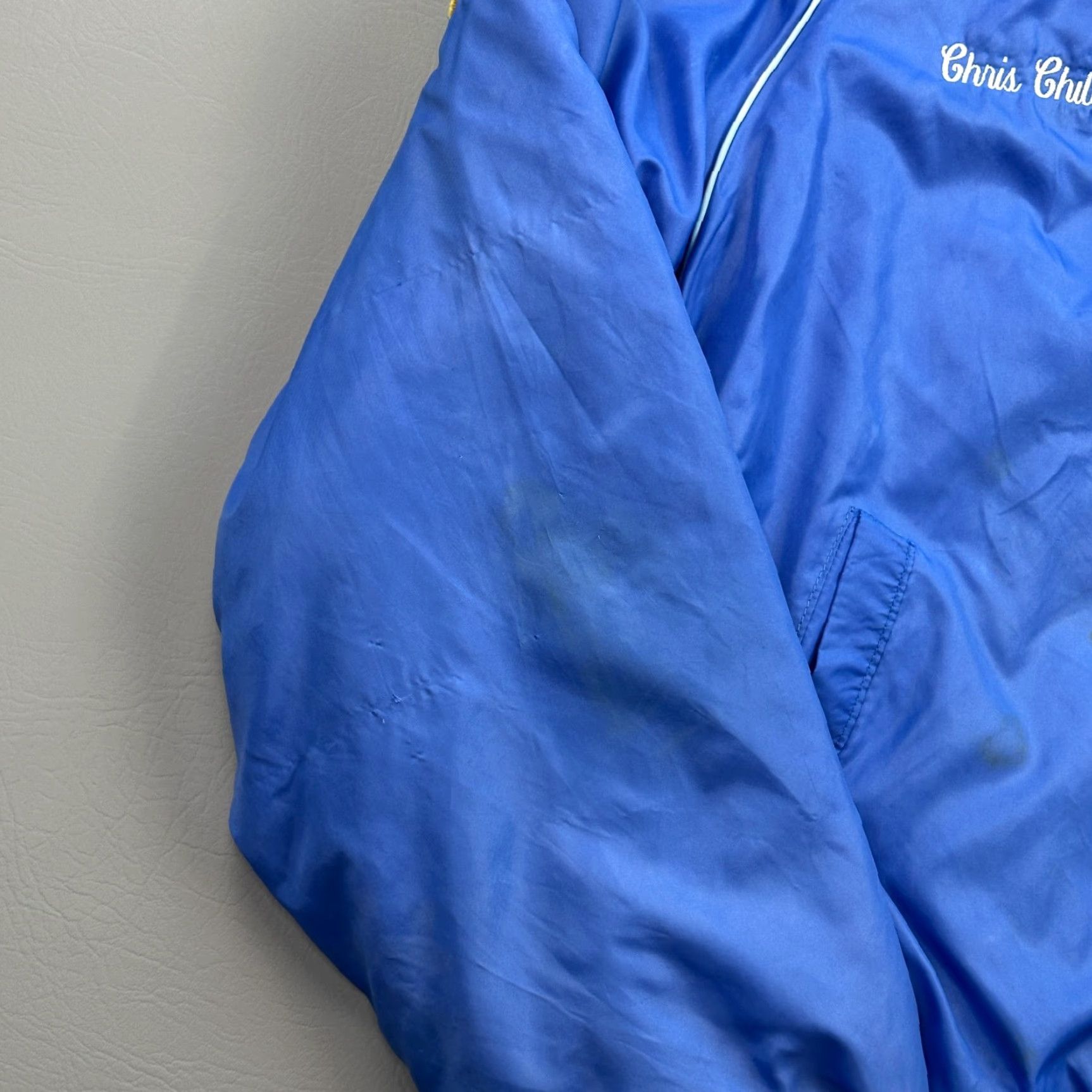 Vintage VINTAGE King Louie Pro Fit Jacket Mens L Bomber USA Blue 90s Classic Outdoor Logo Zipper Hooded Pockets Satin Nylon Spring Fall Winter Size US L / EU 52-54 / 3 - 2 Thumbnail