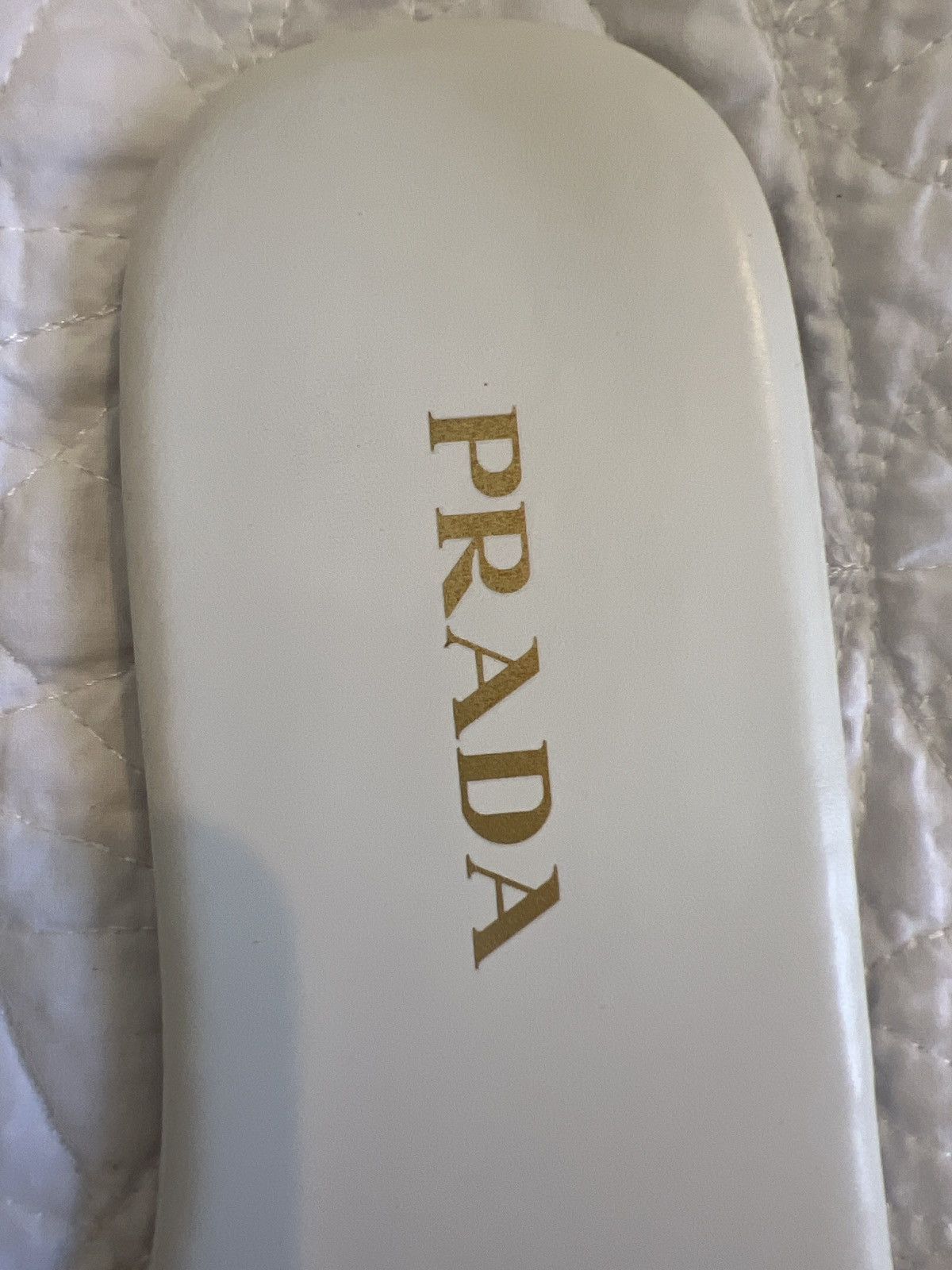 Prada Prada Woman’s Triangle -Logo Leather Slides Size US 8 / IT 38 - 2 Thumbnail