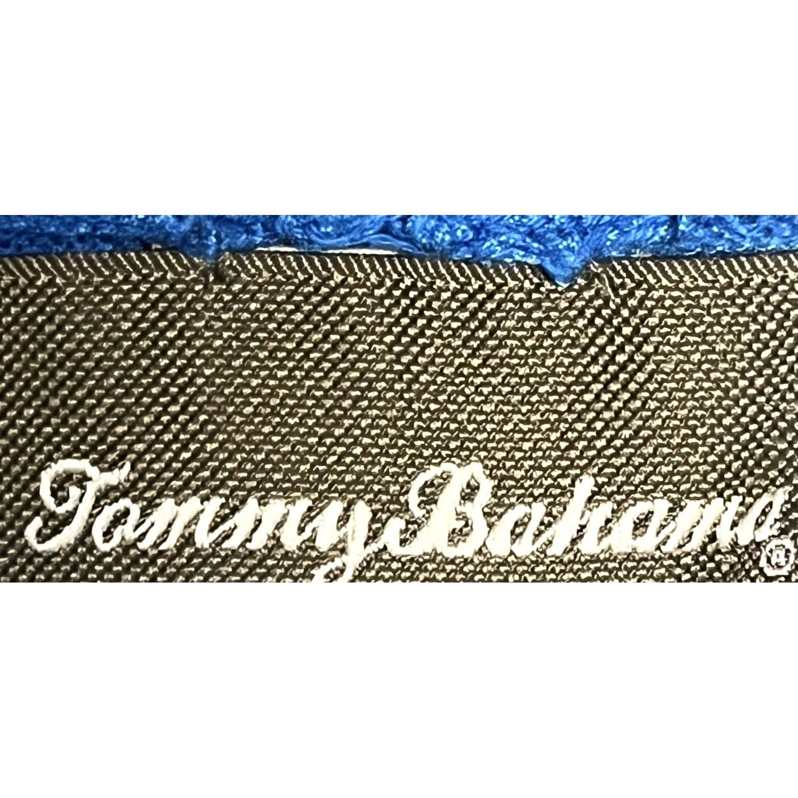 Tommy Bahama Tommy Bahama Sweater Dress Hoodie Striped Knee Length Blue XS Womens Roll Tab Sleeve Knit V-Neck Pullover Casual Party/Cocktail Travel Size XS / US 0-2 / IT 36-38 - 6 Thumbnail