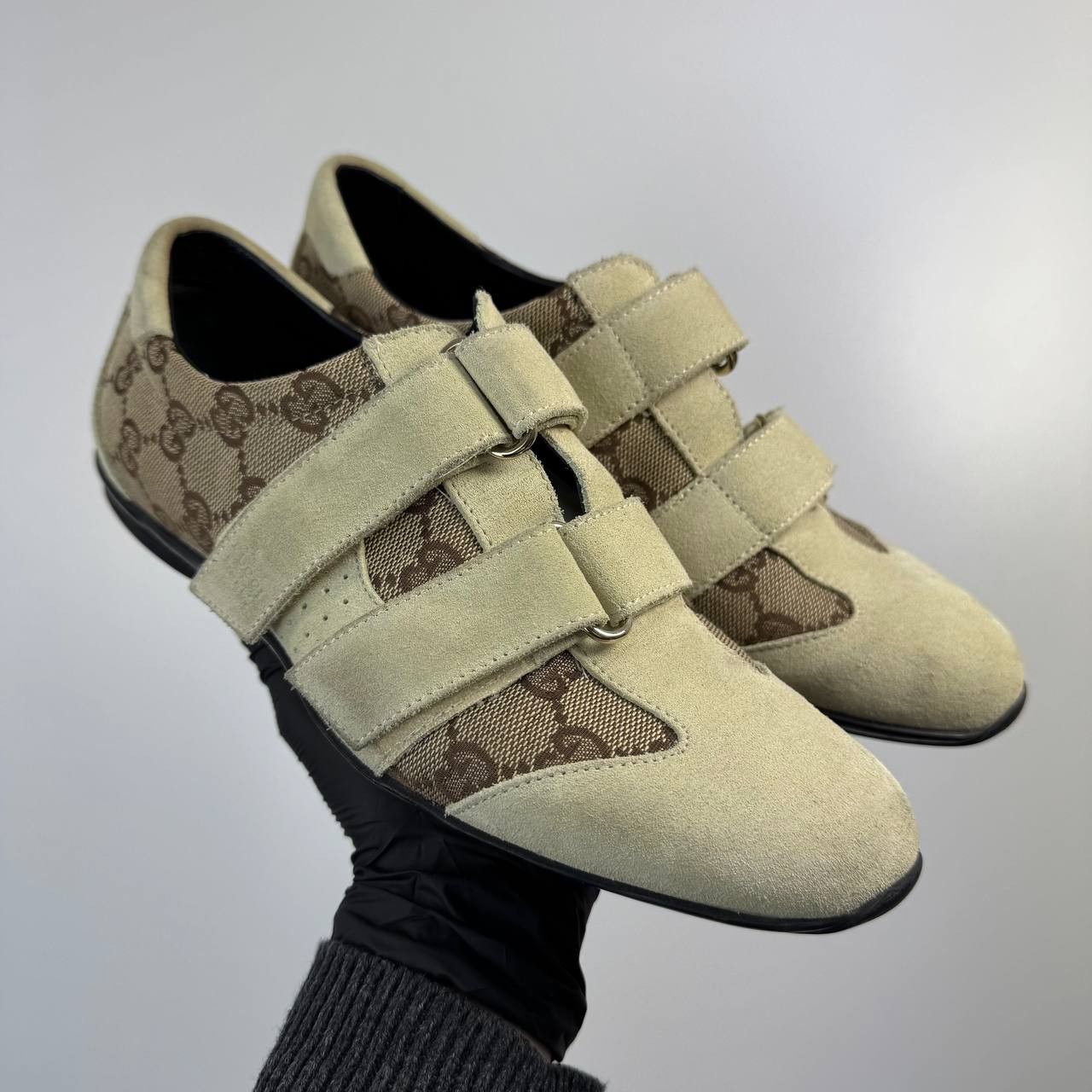 Gucci Gucci GG Canvas Sneakers Beige Suede Shoes Womens Size EU 36 Size US 6 / IT 36 - 1 Thumbnail