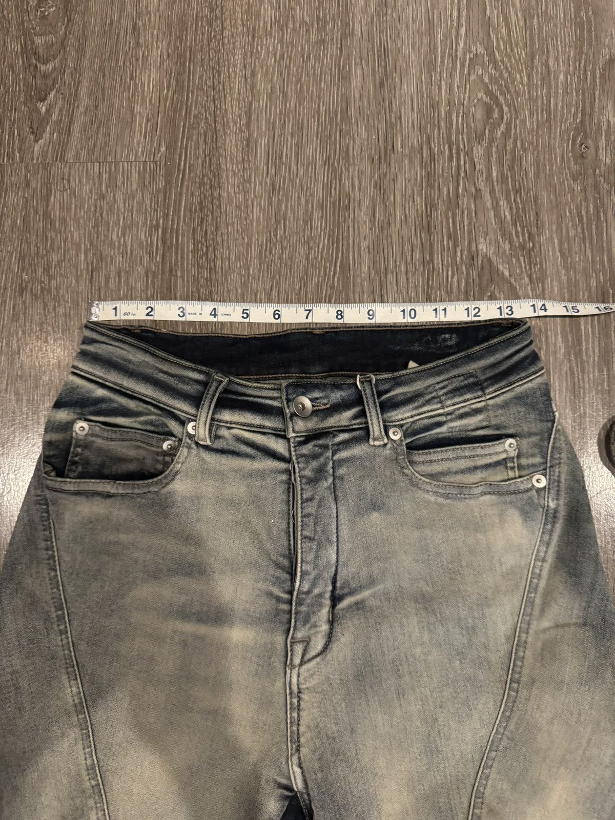 Rick Owens Rick Owens SAMPLE Sky Orange Degrade Bias Bootcut Jeans 31 Size US 31 - 15 Thumbnail