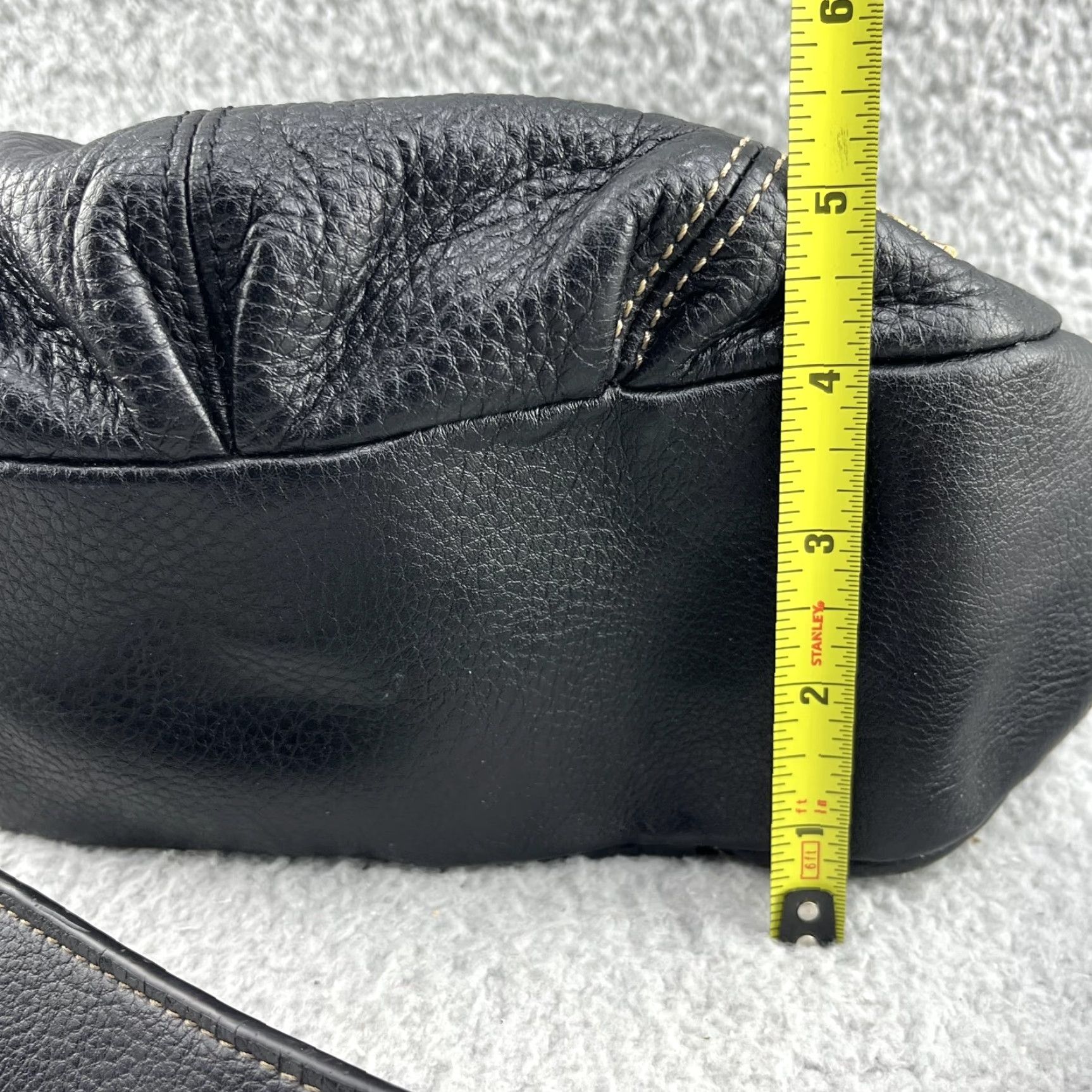 The Sak VINTAGE The Sak Leather Shoulder Bag Purse Black Women Medium Bag Casual Travel Workwear Satchel Women Size ONE SIZE - 5 Thumbnail