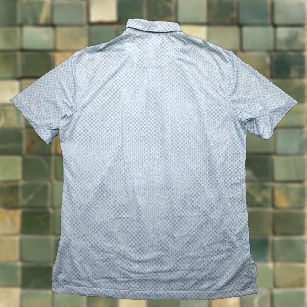 Peter Millar Peter Millar Summer Comfort Polo Mens M Blue Skull Print Stretch Geometric Short Sleeve Shirt Polo USA Capimum? Size US M / EU 48-50 / 2 - 1 Thumbnail