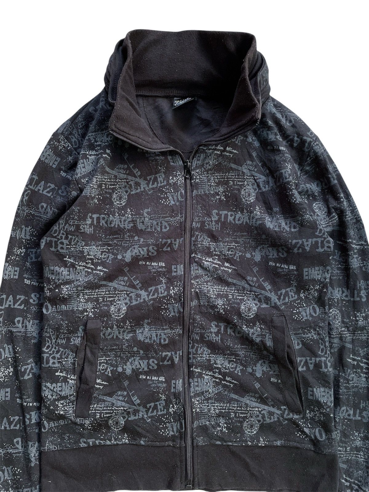 Japanese Brand EXCUSE ART GRAPHIC BONO STYLE ZIP HOODIE Size US M / EU 48-50 / 2 - 3 Thumbnail