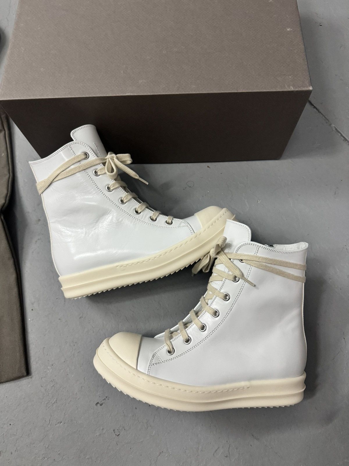 Rick Owens Rick Owens Hollywood Scarpe In Pelle Sneaker High Size US 7 / IT 37 - 1 Thumbnail