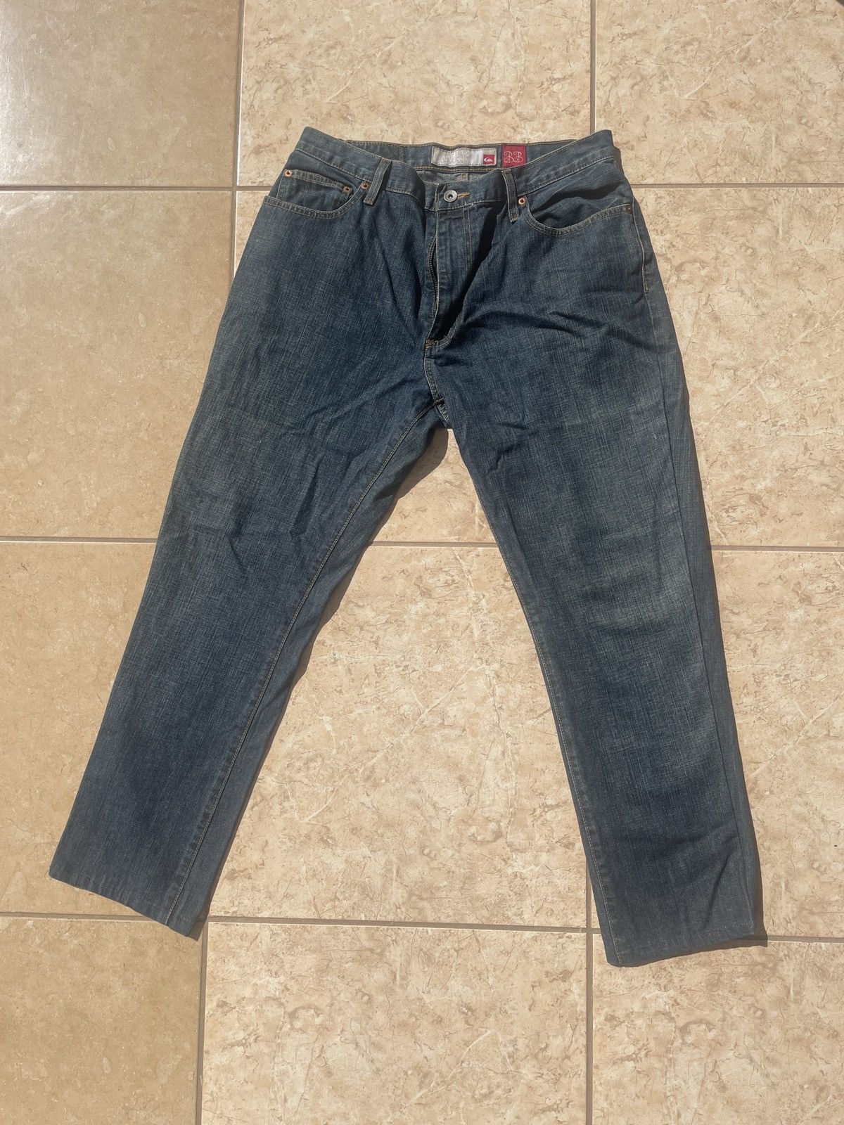 Quiksilver *VINTAGE* QUIKSILVER JEANS ~NATURAL FADE~ Size US 33 - 4 Thumbnail