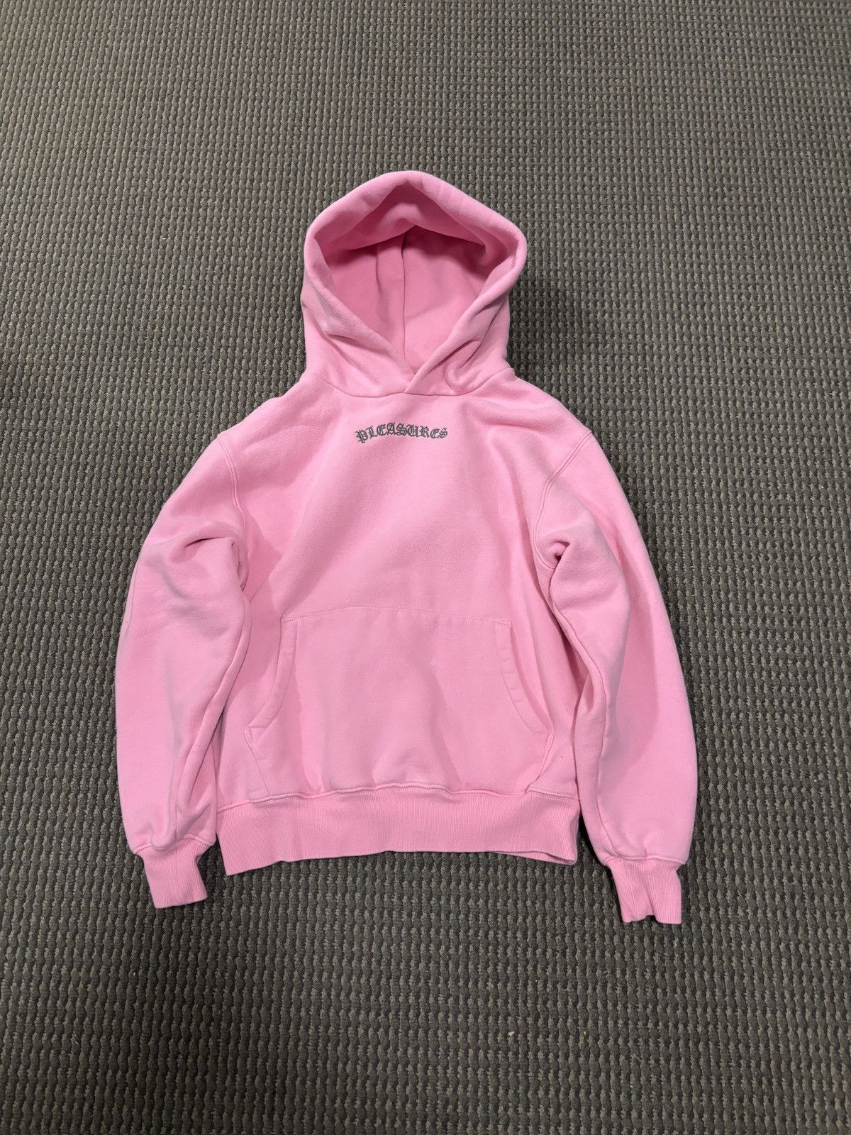 Pleasures Pleasures pink embriodered centerhit hoodie with backhit Size US S / EU 44-46 / 1 - 2 Thumbnail