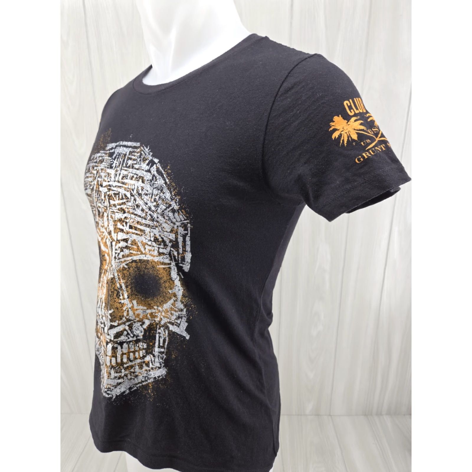 Vintage VINTAGE GRUNT STYLE Club Member T Shirt Womens Large Black Halloween Military Skull Gun Womens Shirts Size L / US 10 / IT 46 - 7 Thumbnail
