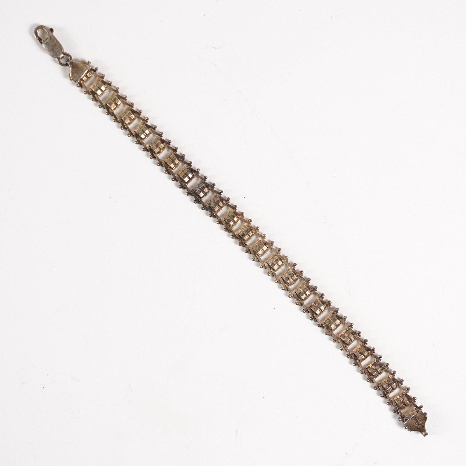 Other Vintage 925 Sterling Silver Chain Link Bracelet Clasp Italy Size ONE SIZE - 6 Thumbnail