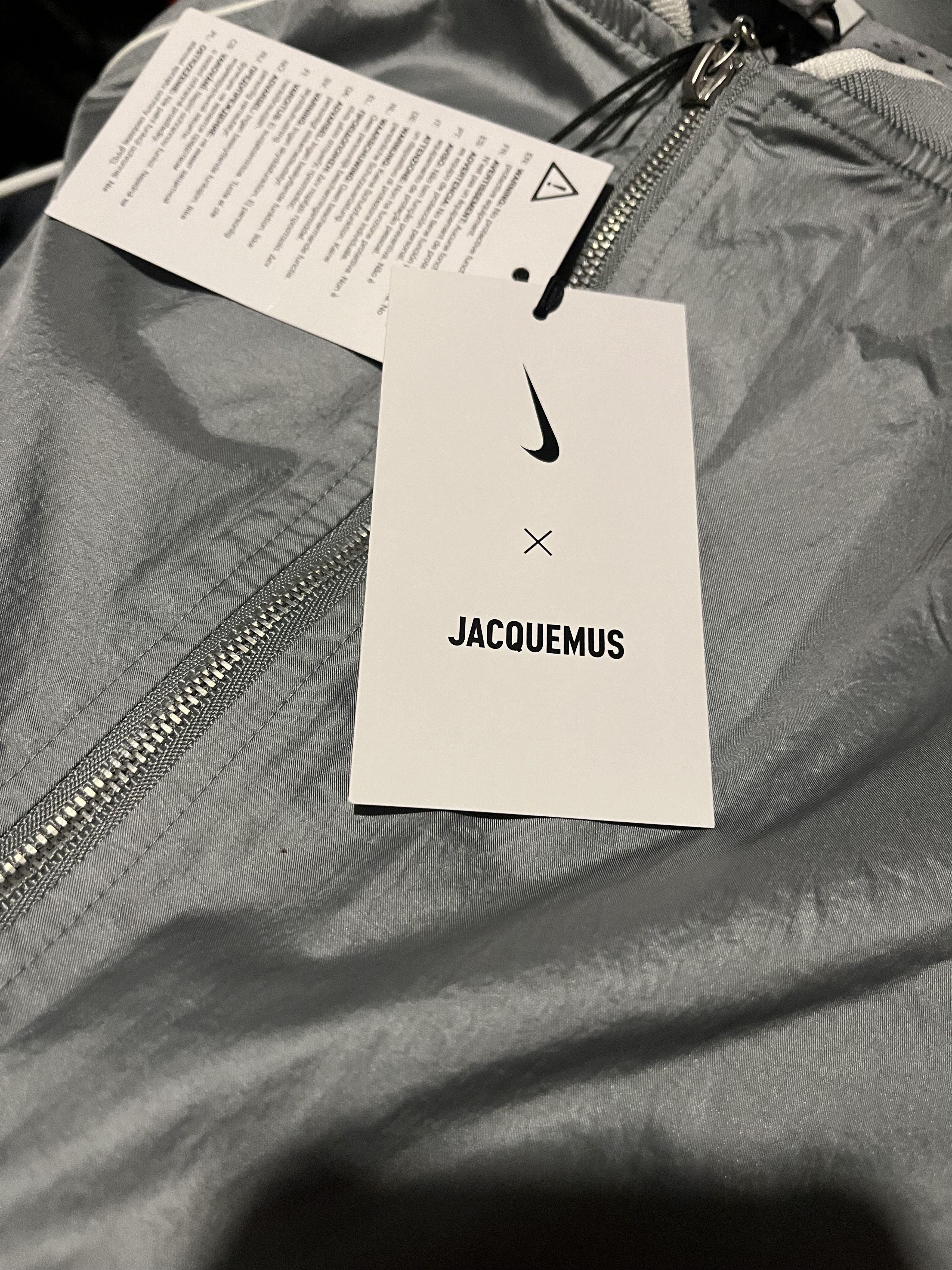 Jacquemus × Nike Track training silver grey unisex jacket xl Jacquemus Size US XL / EU 56 / 4 - 6 Thumbnail