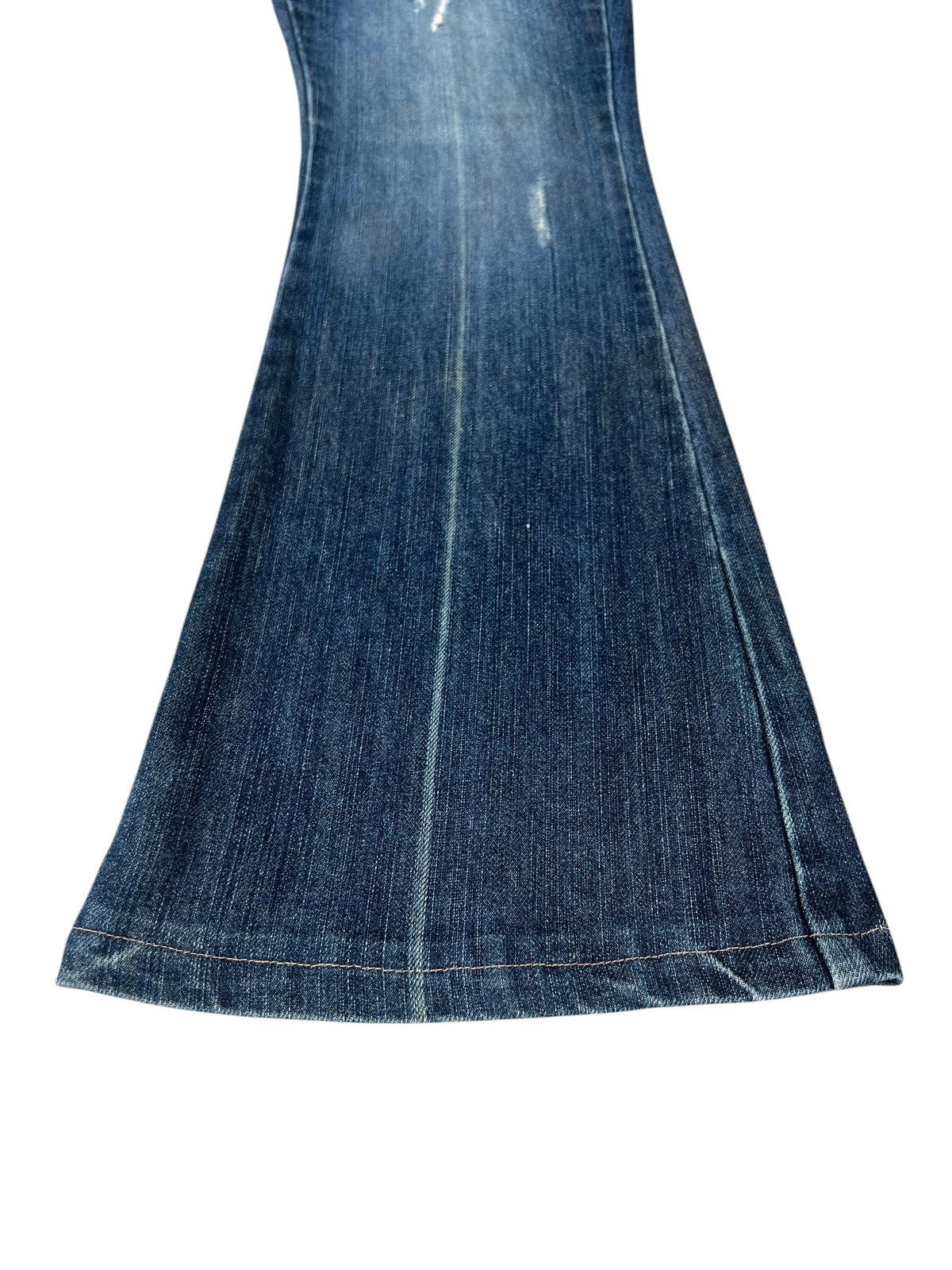 Morgan Homme Morgan Homme Japan Flap Pocket Distress Denim Flare Jeans Size US 31 - 12 Thumbnail