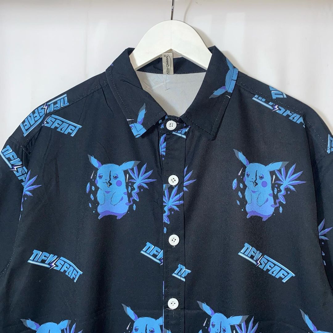 Pokemon Pikachu Stoned hawaiian shirt Size US L / EU 52-54 / 3 - 2 Thumbnail