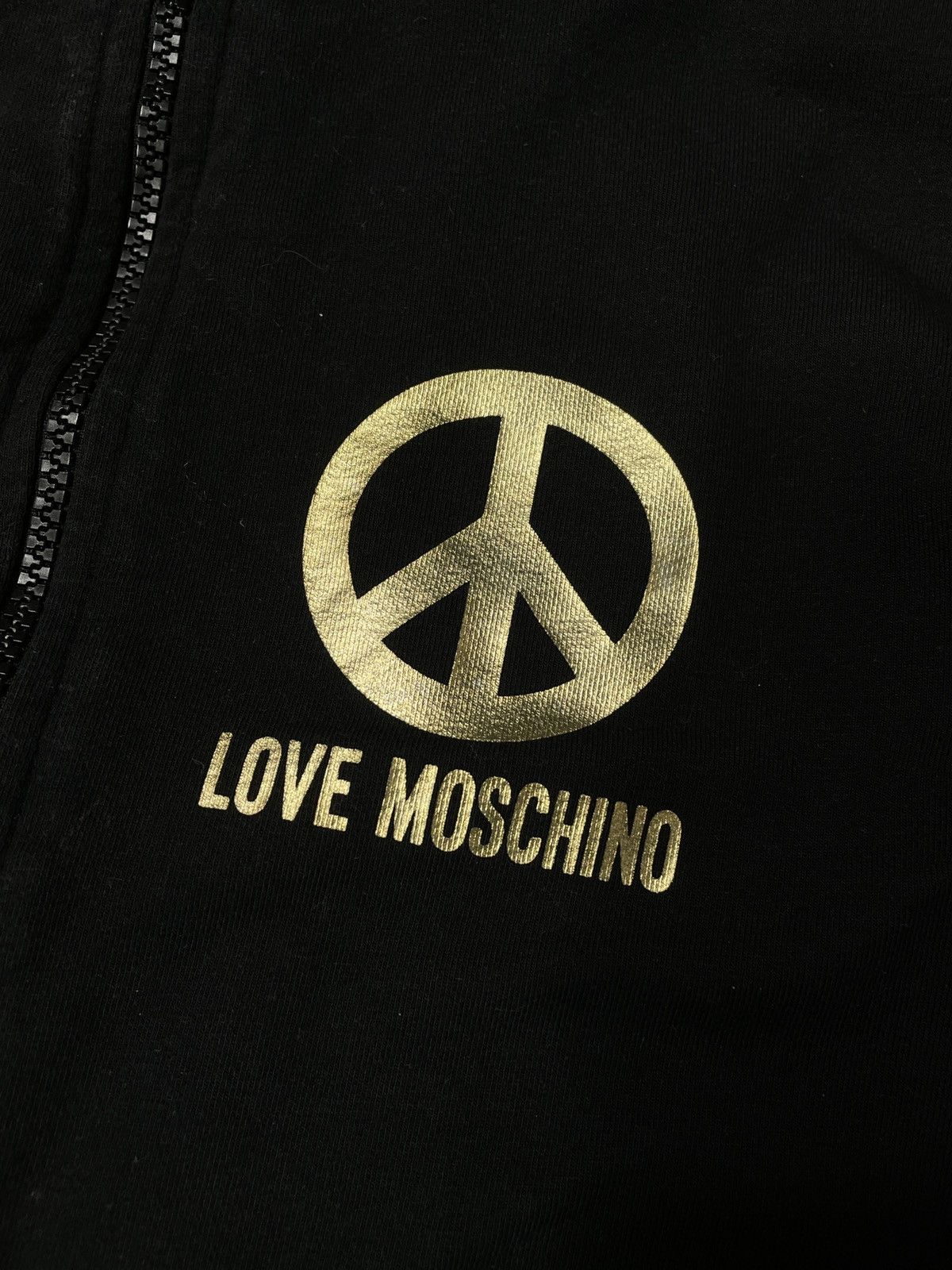 Moschino 🔥Offer🔥Love Moschino Sweatshirt Zip Gold Logo Hype Rare Size M / US 6-8 / IT 42-44 - 3 Thumbnail
