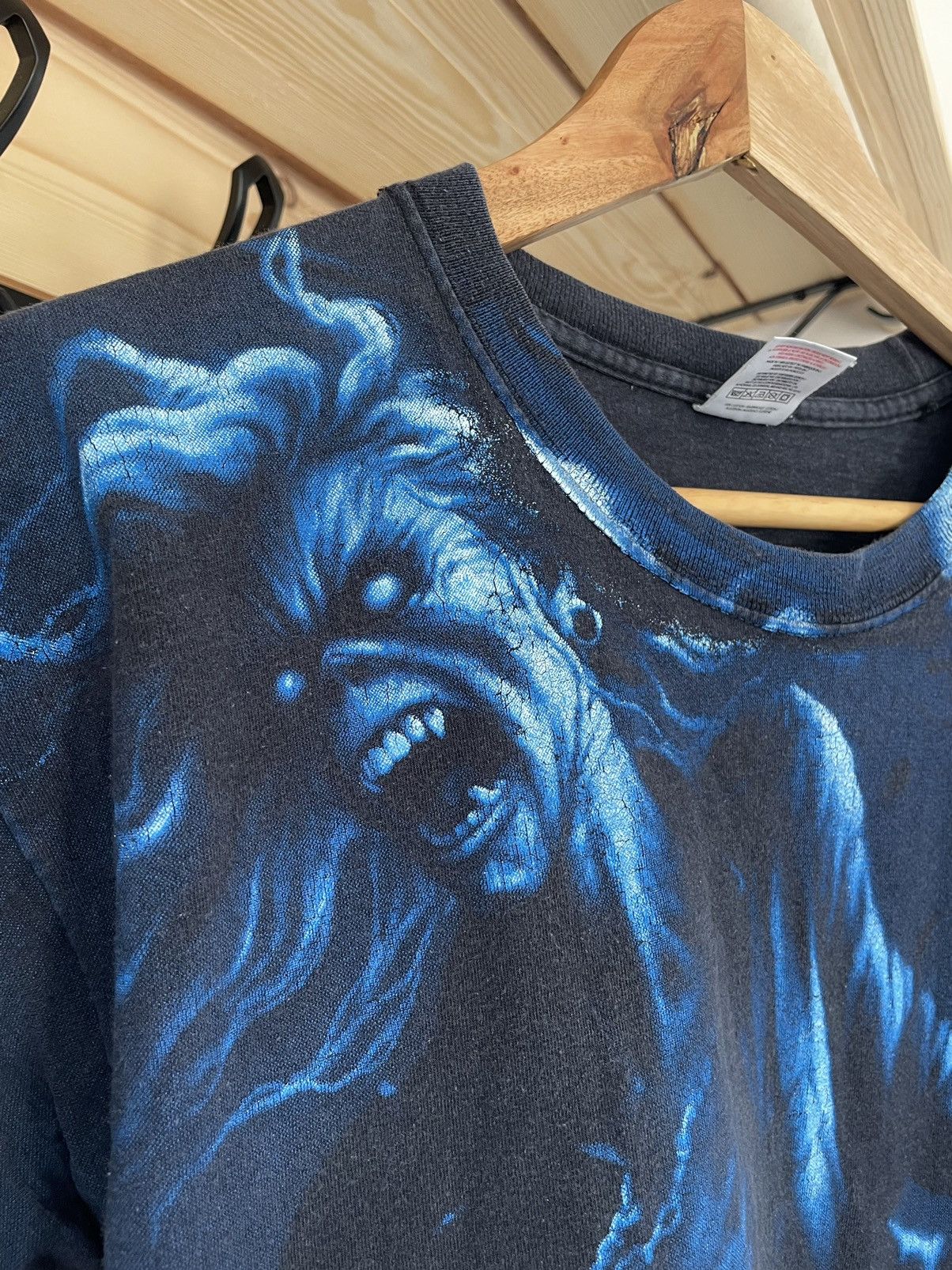 Iron Maiden × Vintage Rare Iron Maiden Overprint Vintage AOP T-Shirt Size US L / EU 52-54 / 3 - 8 Thumbnail