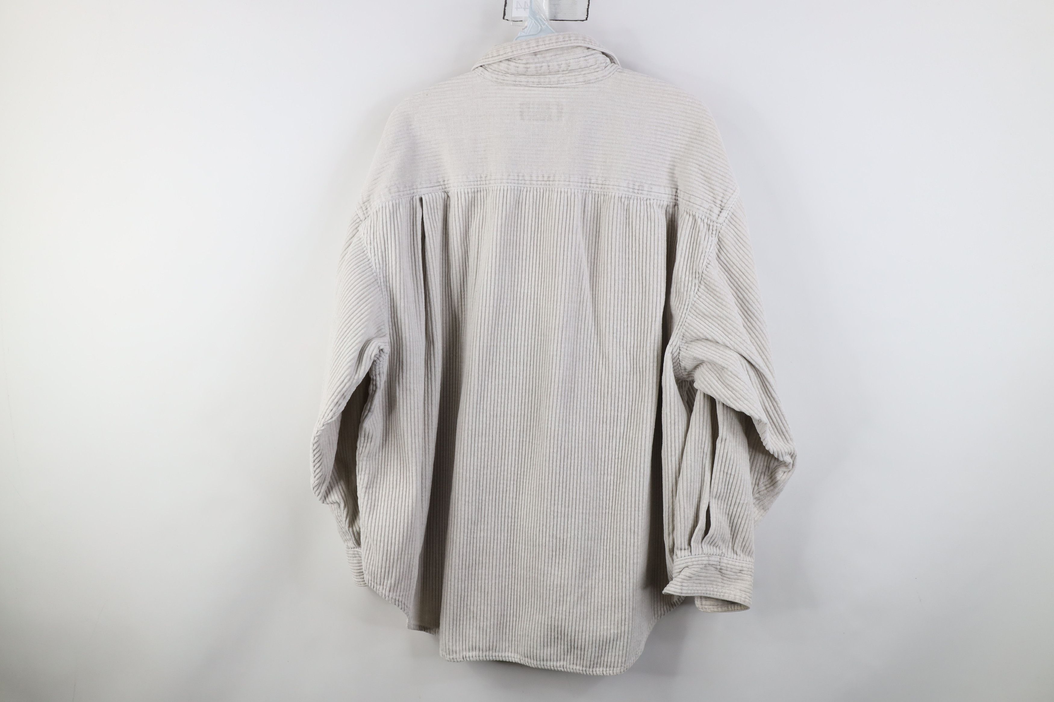 Eddie Bauer Vintage 90s Eddie Bauer Heavy Corduroy Button Shirt Gray Size L / US 10 / IT 46 - 9 Thumbnail
