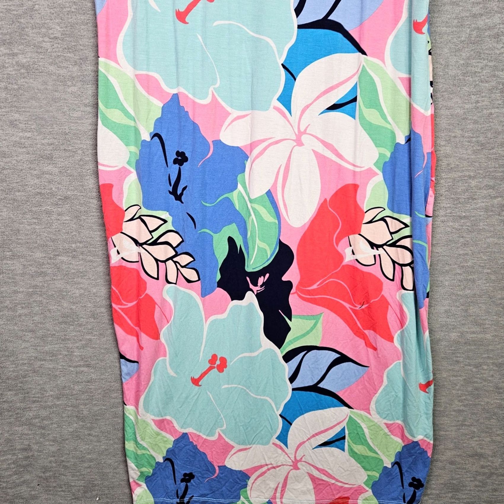 Tori Richard Tori Richard Dress Women's XL Floral Maxi Sleeveless Hawaii Rainbow Colorful Tropical A-Line Casual Travel Size XL / US 12-14 / IT 48-50 - 7 Thumbnail