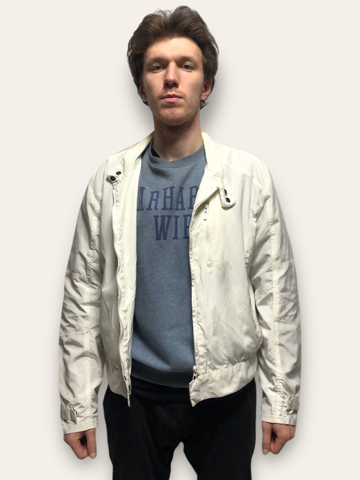 G-Star Vintage G STAR Lightweight White Windbreaker Jacket Y2K Size US L / EU 52-54 / 3 - 4 Thumbnail