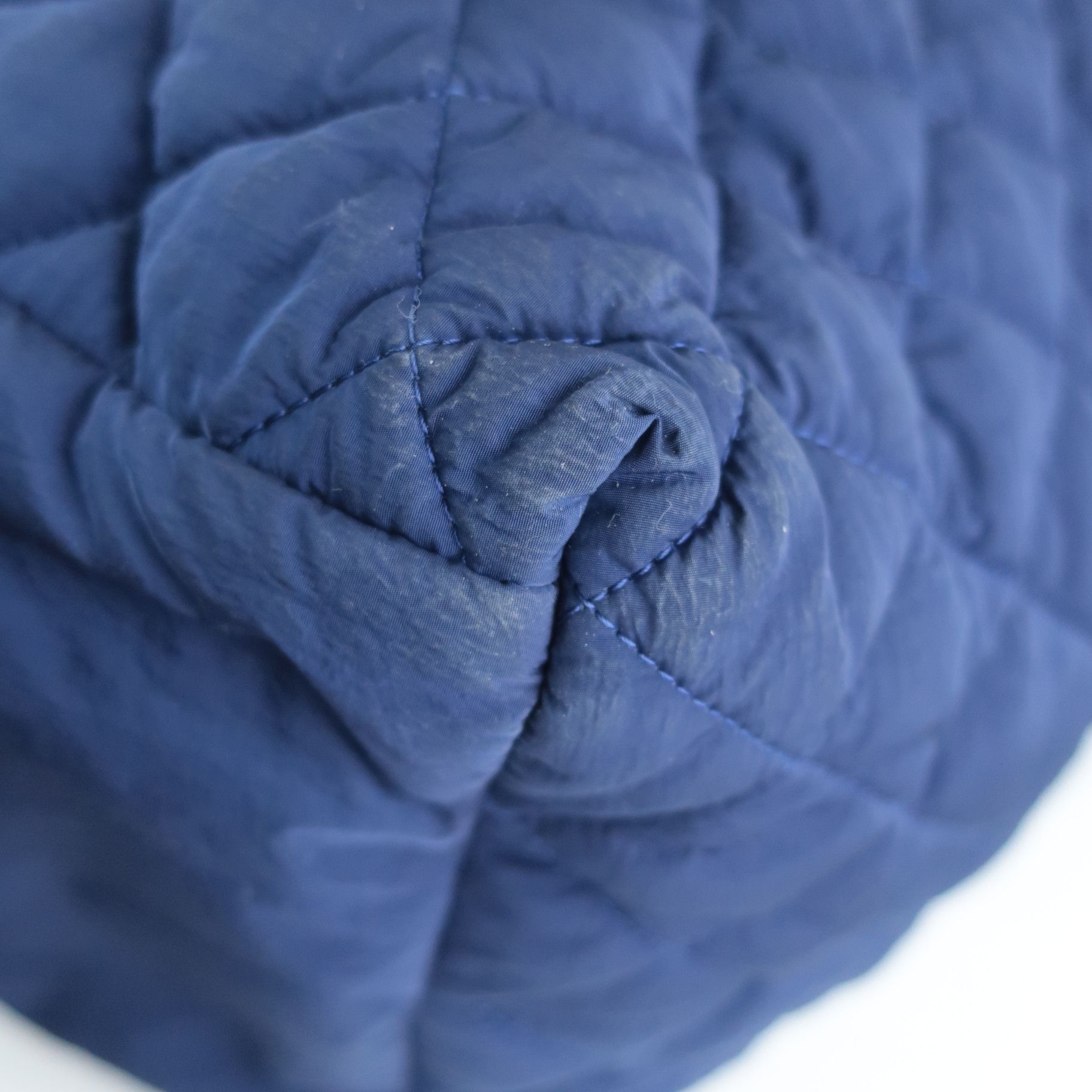 Chanel Blue Khaki Nylon Reversible Cocoon Tote