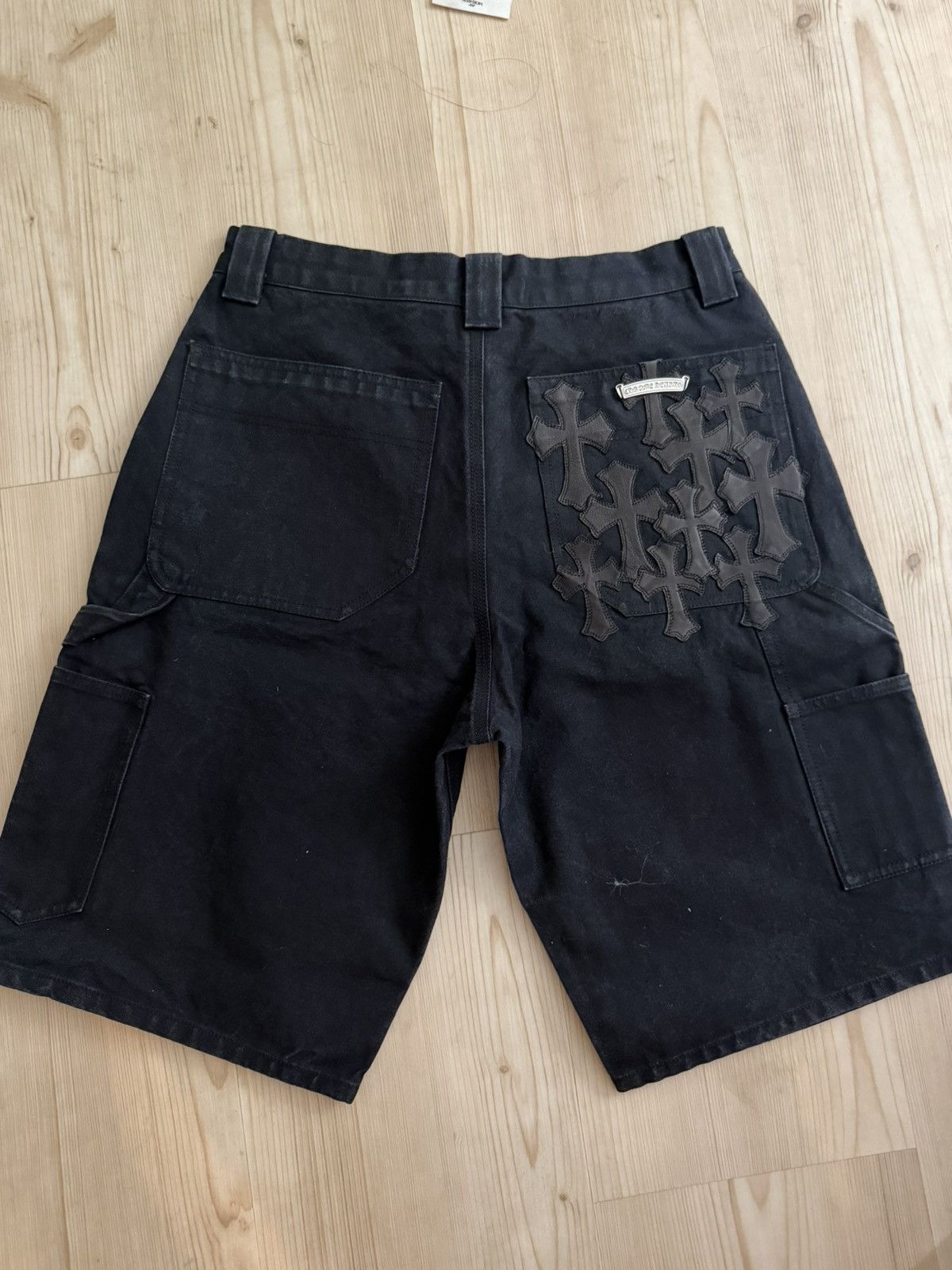 Chrome Hearts Chrome Hearts Flooded Cross Patch Carpenter Shorts Size US 31 - 2 Thumbnail