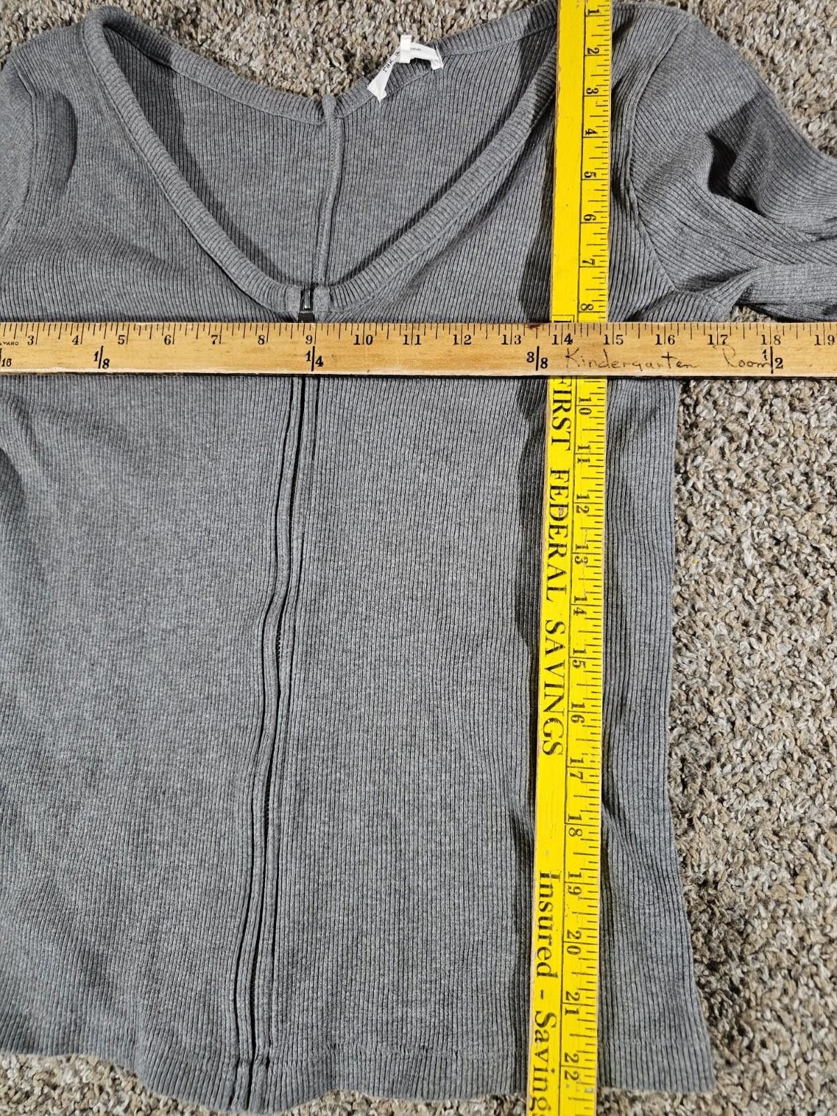 Rag & Bone RAG & BONE FullZip Front Sweater Top Slim Fit Gray Sz L Size L / US 10 / IT 46 - 4 Thumbnail