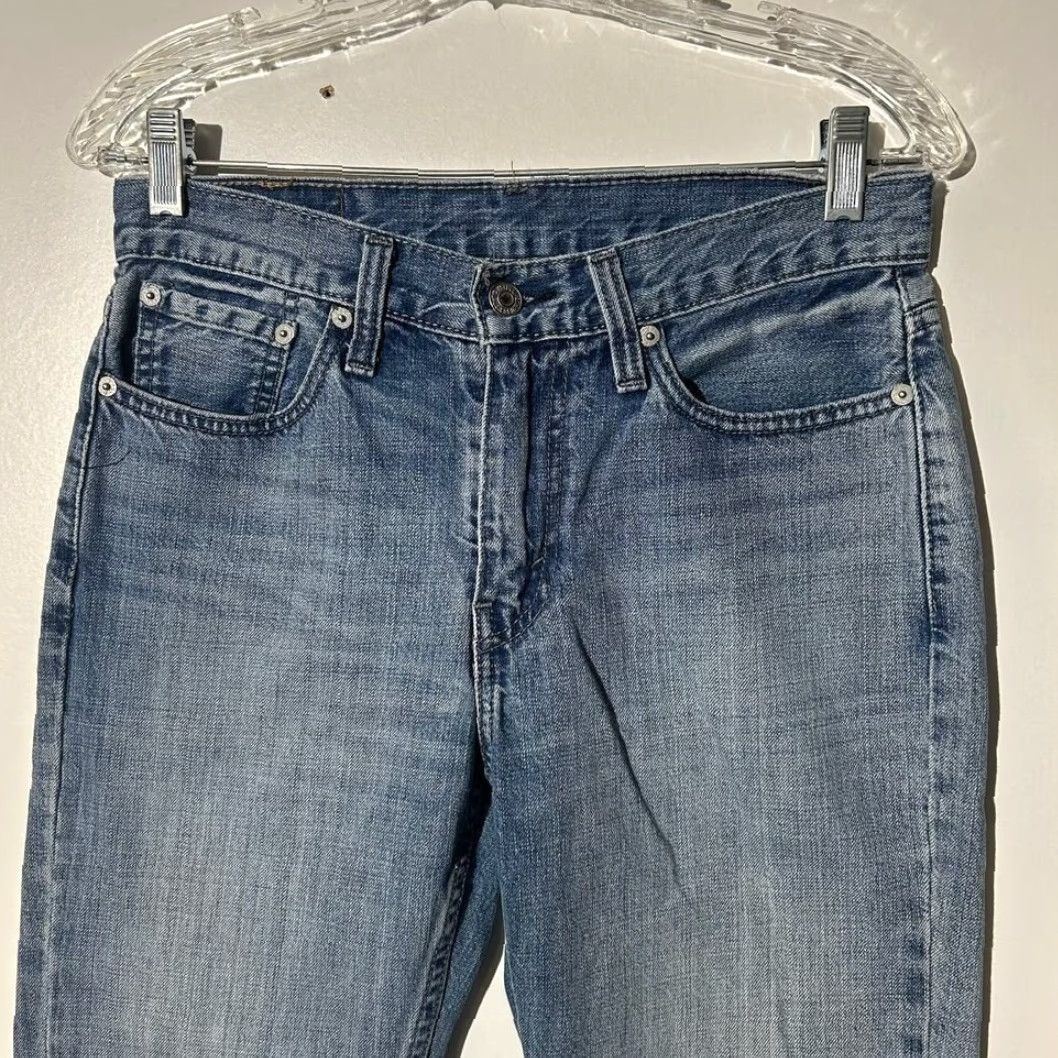 Levi's Levi's Jeans Levi's Straight 5 Pocket Blue Denim Mens 29X30 Straight Leg Jeans Mens Size 29X30 Blue Denim 5-pocket Classic Style Mens Size US 29 - 2 Thumbnail
