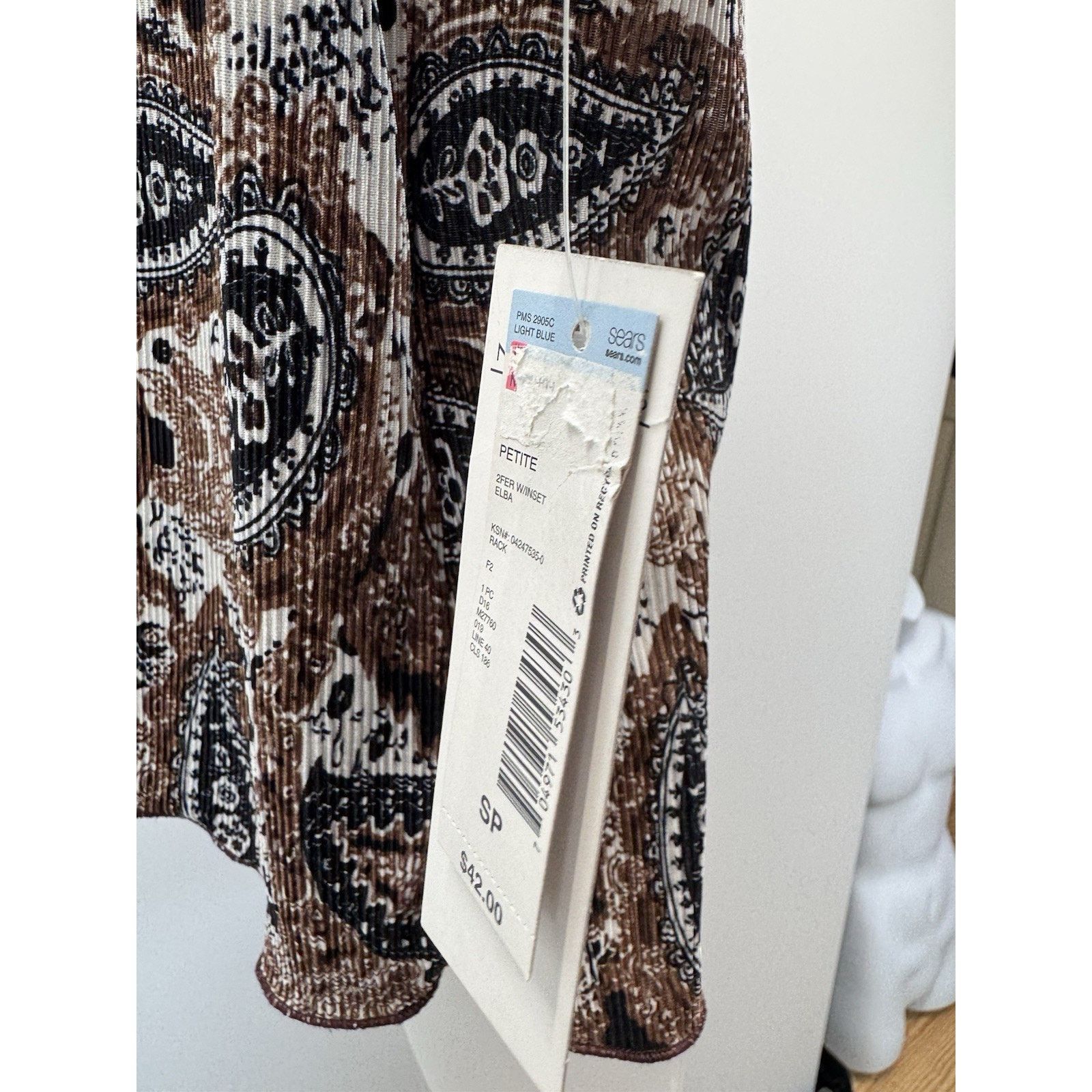 Other Notations Shirt Women’s Petite S Cardigan Tank Cream Brown Size S / US 4 / IT 40 - 6 Thumbnail