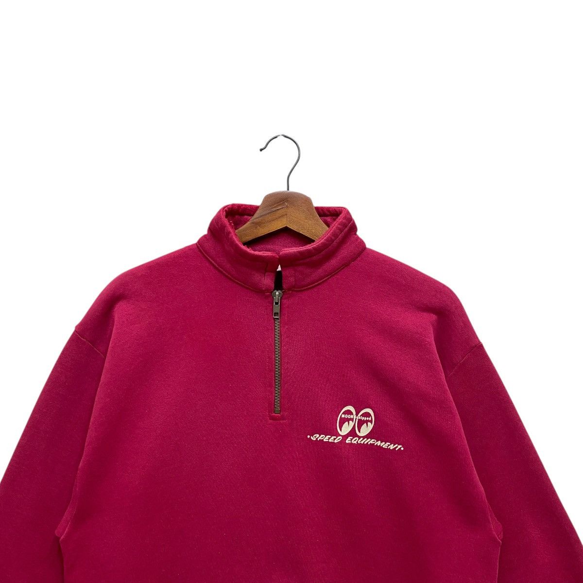 Jerzees Vintage 90s Jerzees Half Zip Sweatshirt Moon Equipped Racing Size US M / EU 48-50 / 2 - 3 Thumbnail