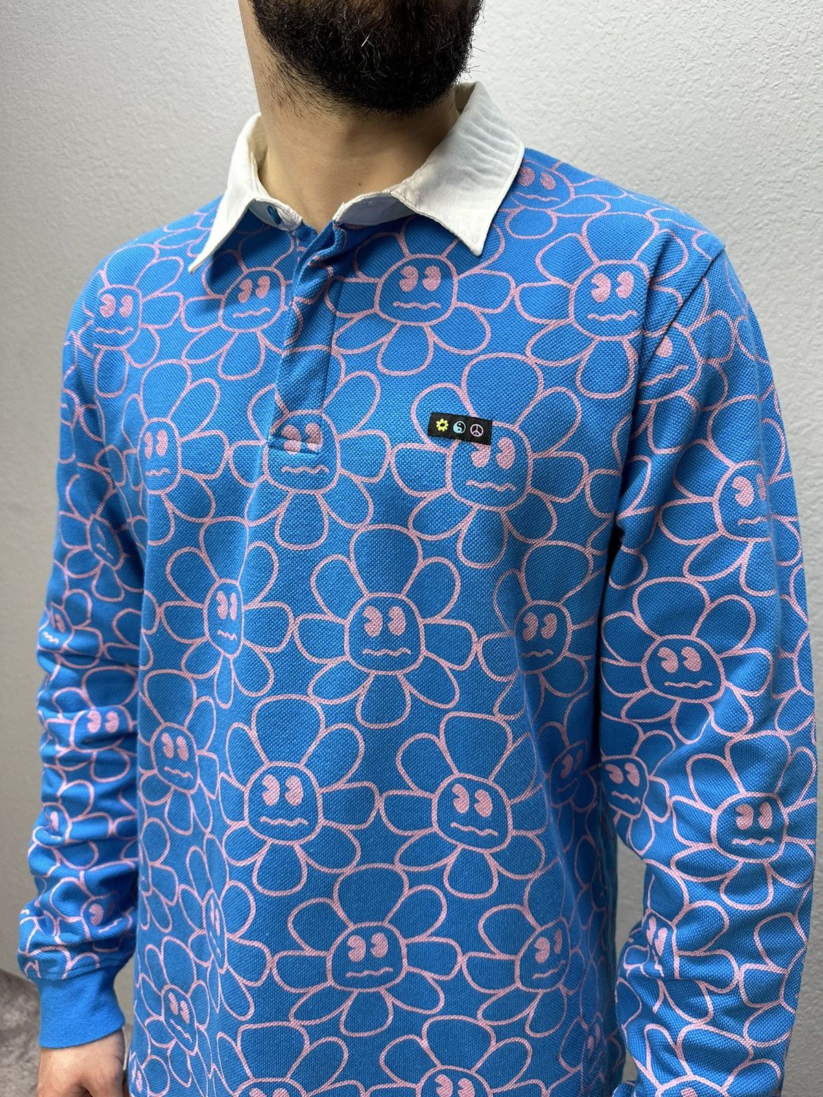 A.LAB × Vintage Vintage A Lab Skateboarding Rugby Long Sleeve Smile Logo Size US L / EU 52-54 / 3 - 5 Thumbnail