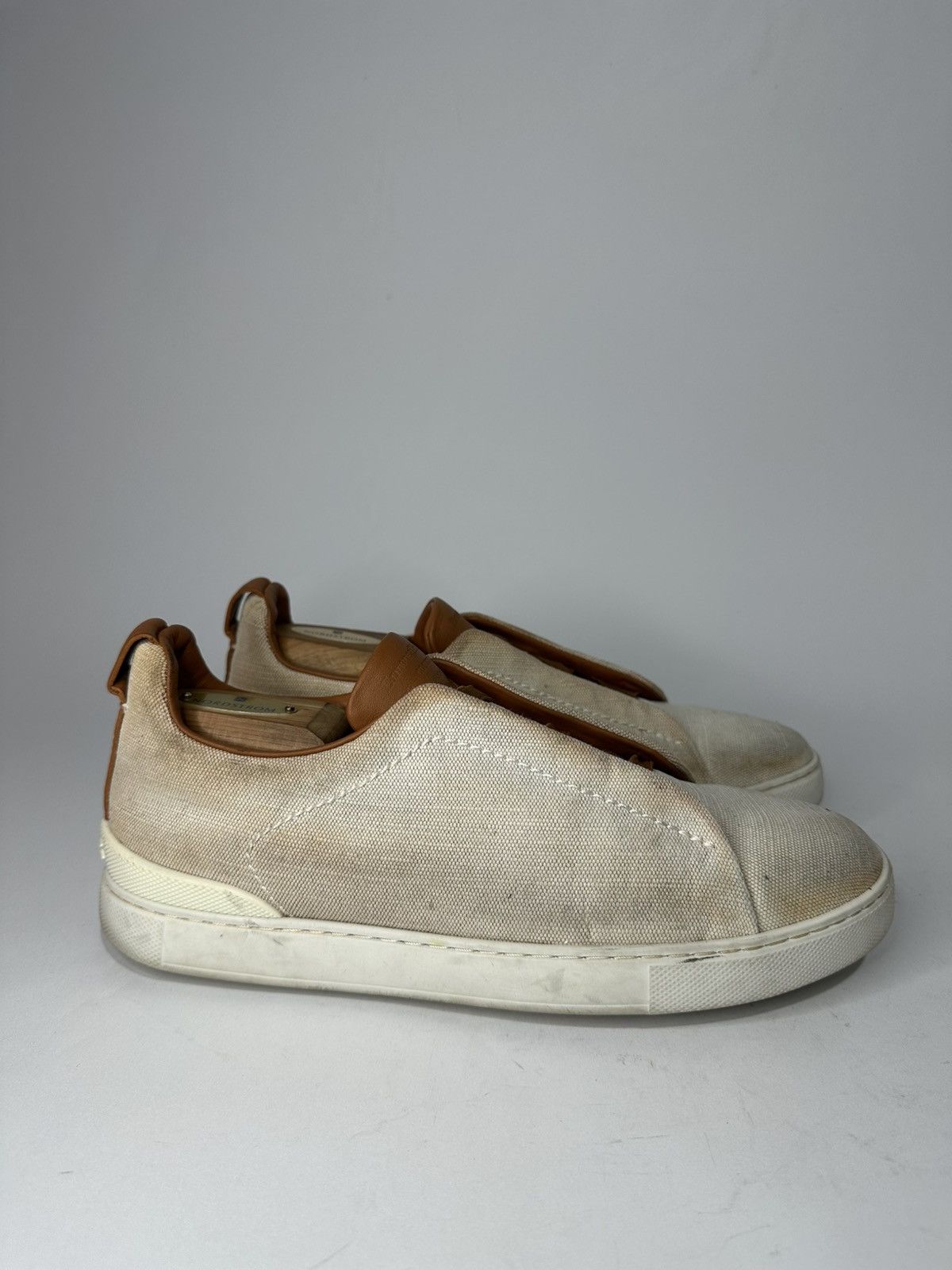 Ermenegildo Zegna Ermenegildo Zegna Couture Triple Stitch Cloth Sneakers. Size US 8 / EU 41 - 2 Thumbnail