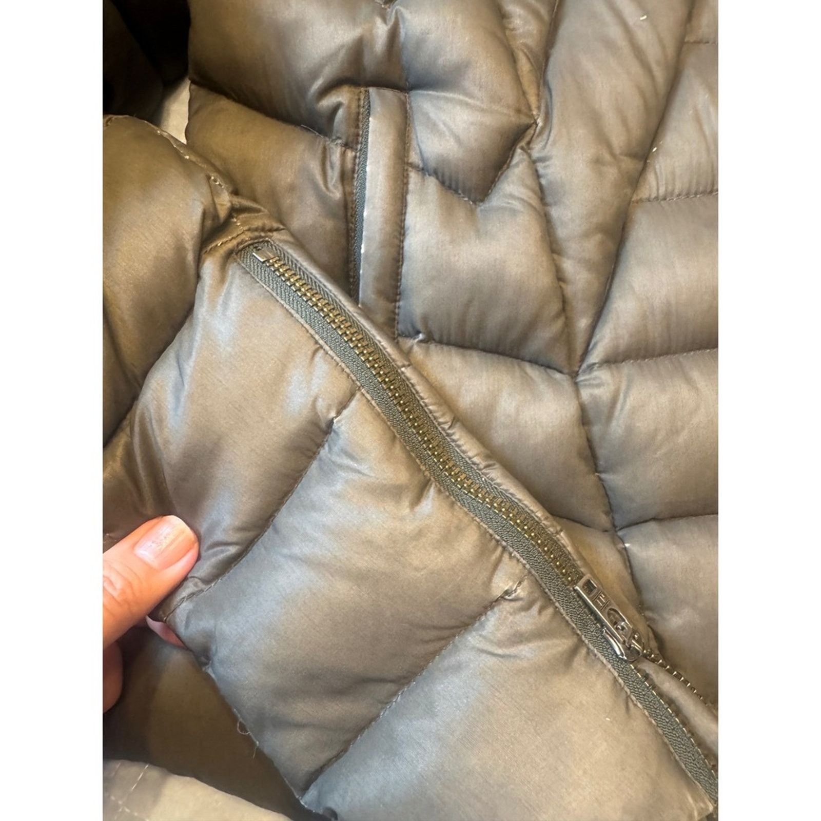 Helmut Lang Helmut Lang Gray Down Jacket Asymmetrical Zip Small S Size S / US 4 / IT 40 - 6 Thumbnail