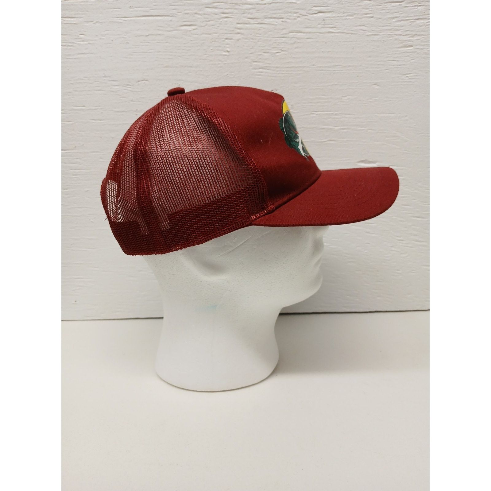 Bass Pro Shops Bass Pro Shops (OSFM) Red Snapback Mesh Trucker Hat Size ONE SIZE - 2 Thumbnail