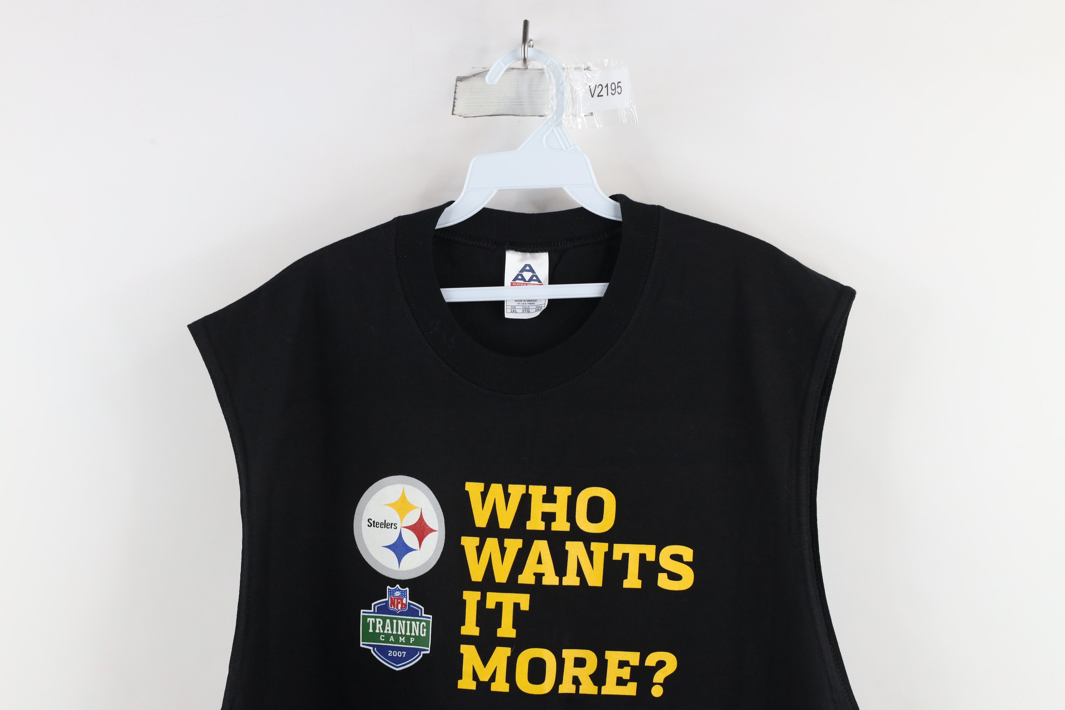 Vintage Vintage Y2K 2007 Pittsburgh Steelers Football Muscle T-Shirt Size US XXL / EU 58 / 5 - 2 Thumbnail