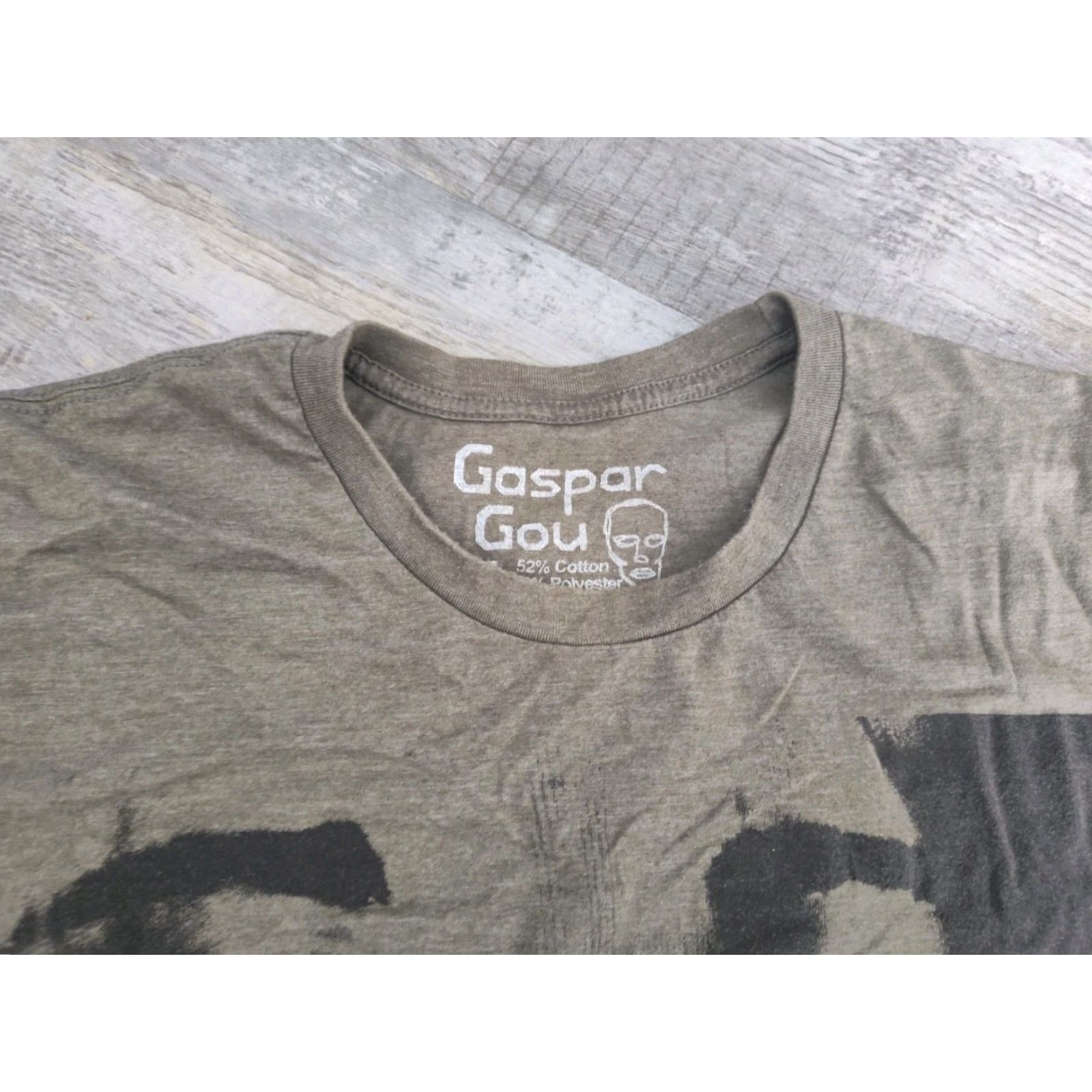 Olive Gaspar Gou Monster Tee Shirt Horror Face Adult Olive Green Size XL Size US XL / EU 56 / 4 - 4 Thumbnail