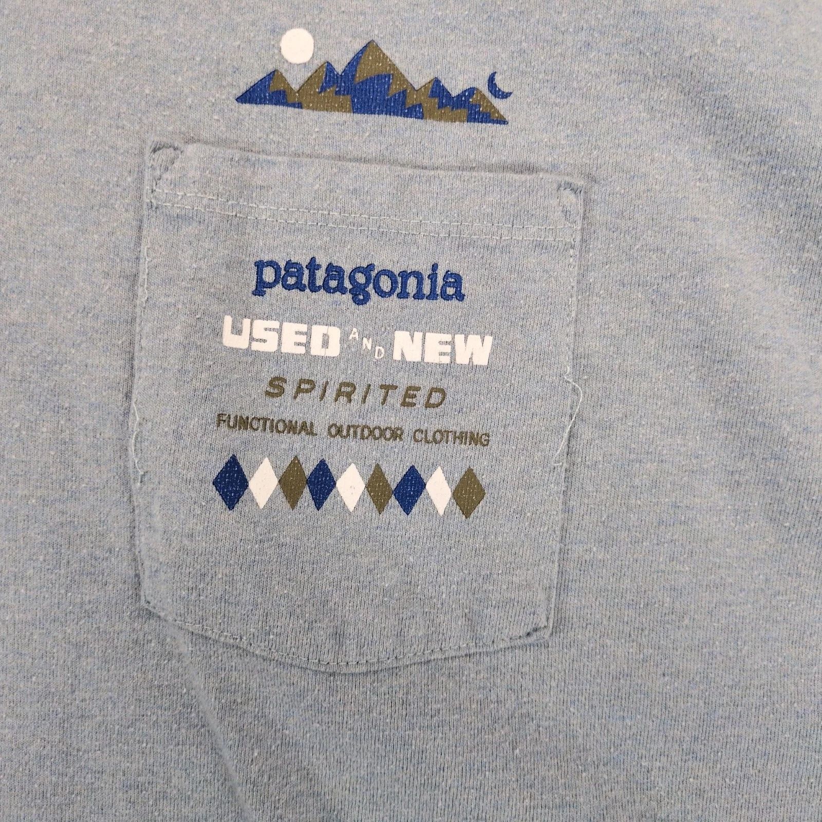 Patagonia Patagonia Blue Pocket Short Sleeve T-Shirt Mens XXL Spirited Size US XXL / EU 58 / 5 - 2 Thumbnail