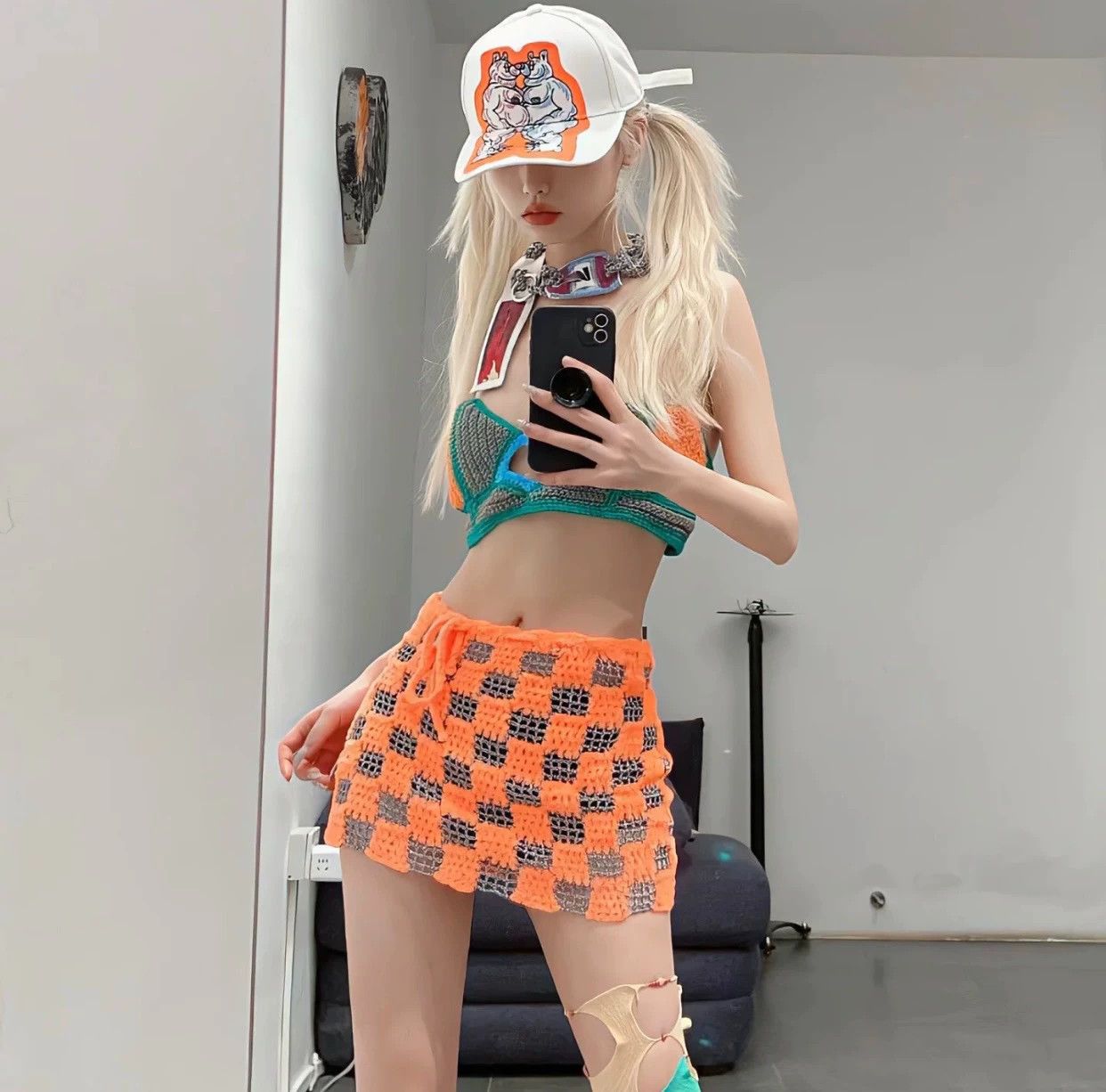 Walter Van Beirendonck Walter Van Beirendonck 22SS White Orange Bears Cap Size ONE SIZE - 9 Thumbnail