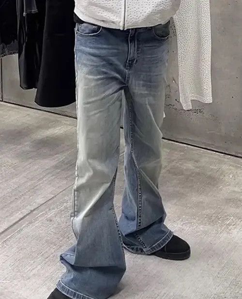 Designer × Japanese Brand Y2K Washed Blue Baggy Jeans Size US 30 / EU 46 - 4 Thumbnail