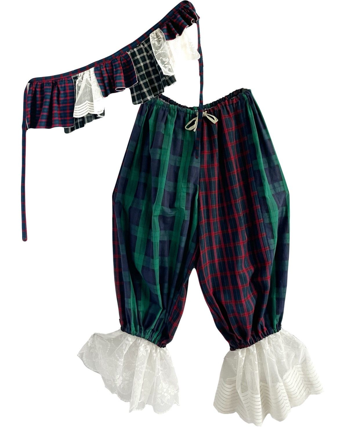 Japanese Brand 1-of-1 Upcycled Japanese Kimono Harem Pants & Apron Belt Set Size 28" / US 6 / IT 42 - 1 Thumbnail